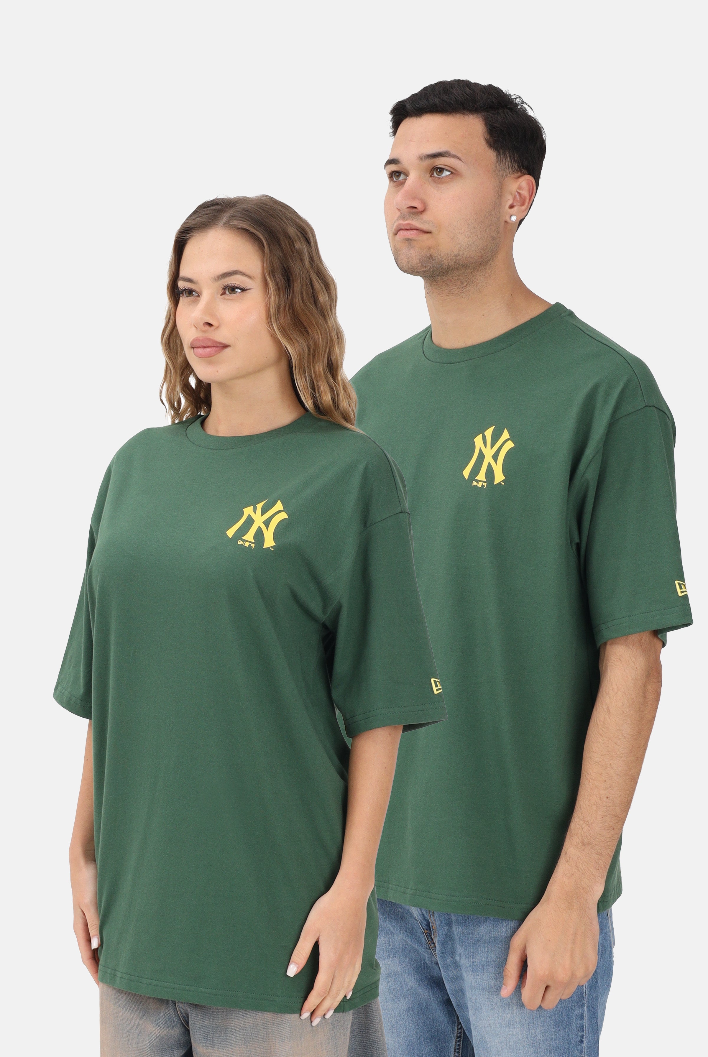 NEW ERA T-shirt a manica corta New York Yankees MLB World Series verde per uomo e donna 60771584 . NEW ERA