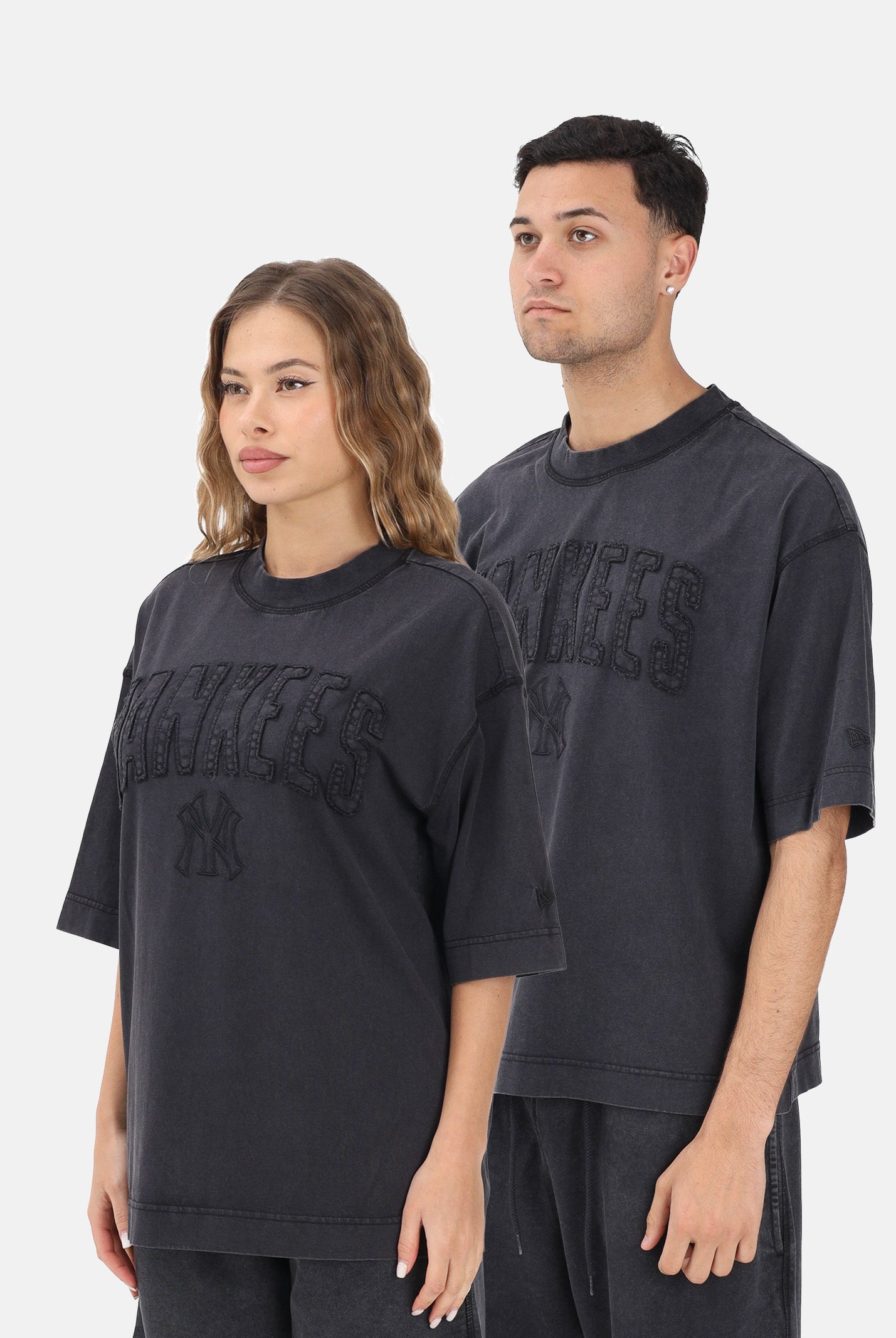NEW ERA T-shirt a manica corta New York Yankees MLB Washed nera per uomo e donna 60771645 . NEW ERA