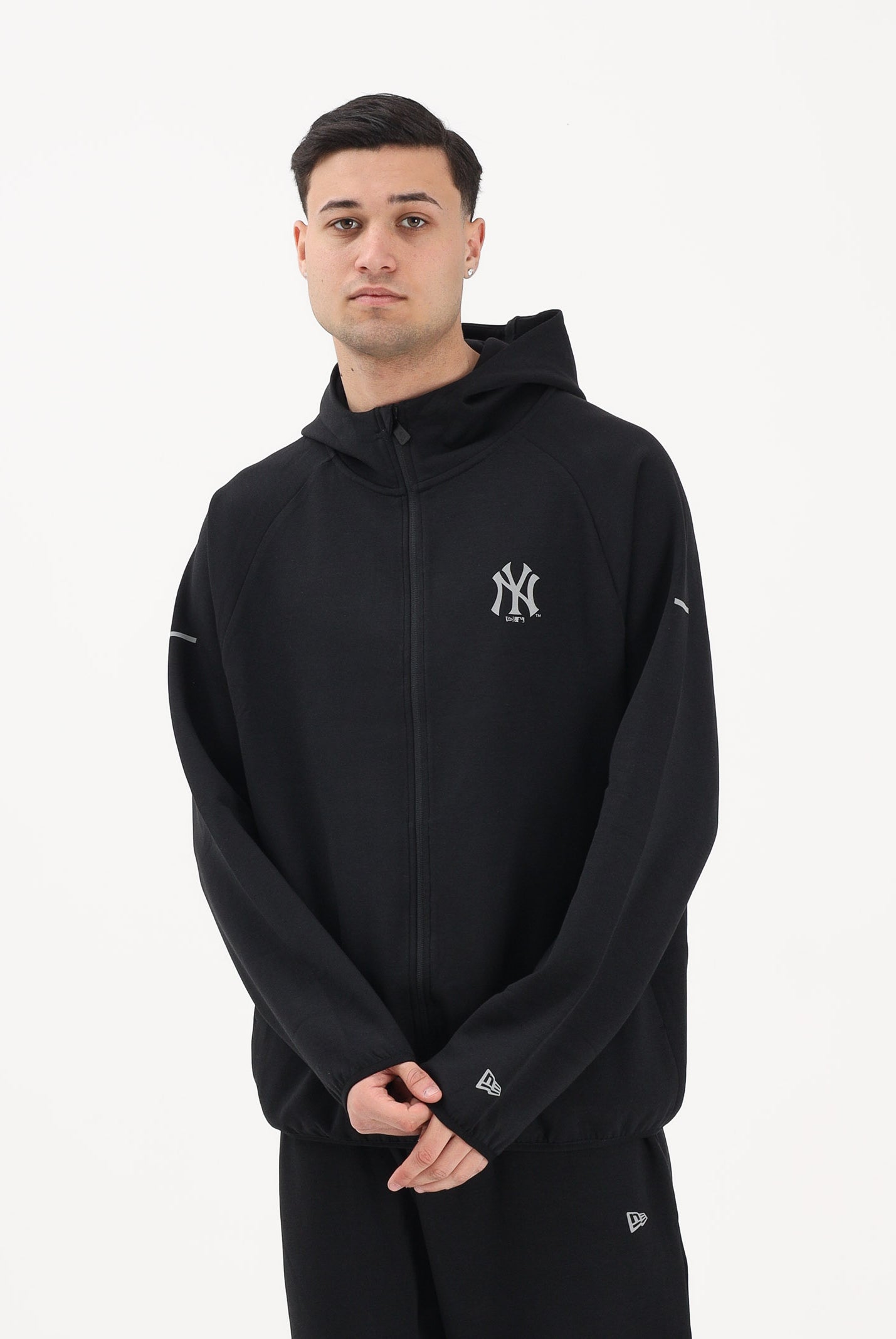 NEW ERA Felpa con zip New York Yankees MLB nera da uomo 60771655 . NEW ERA