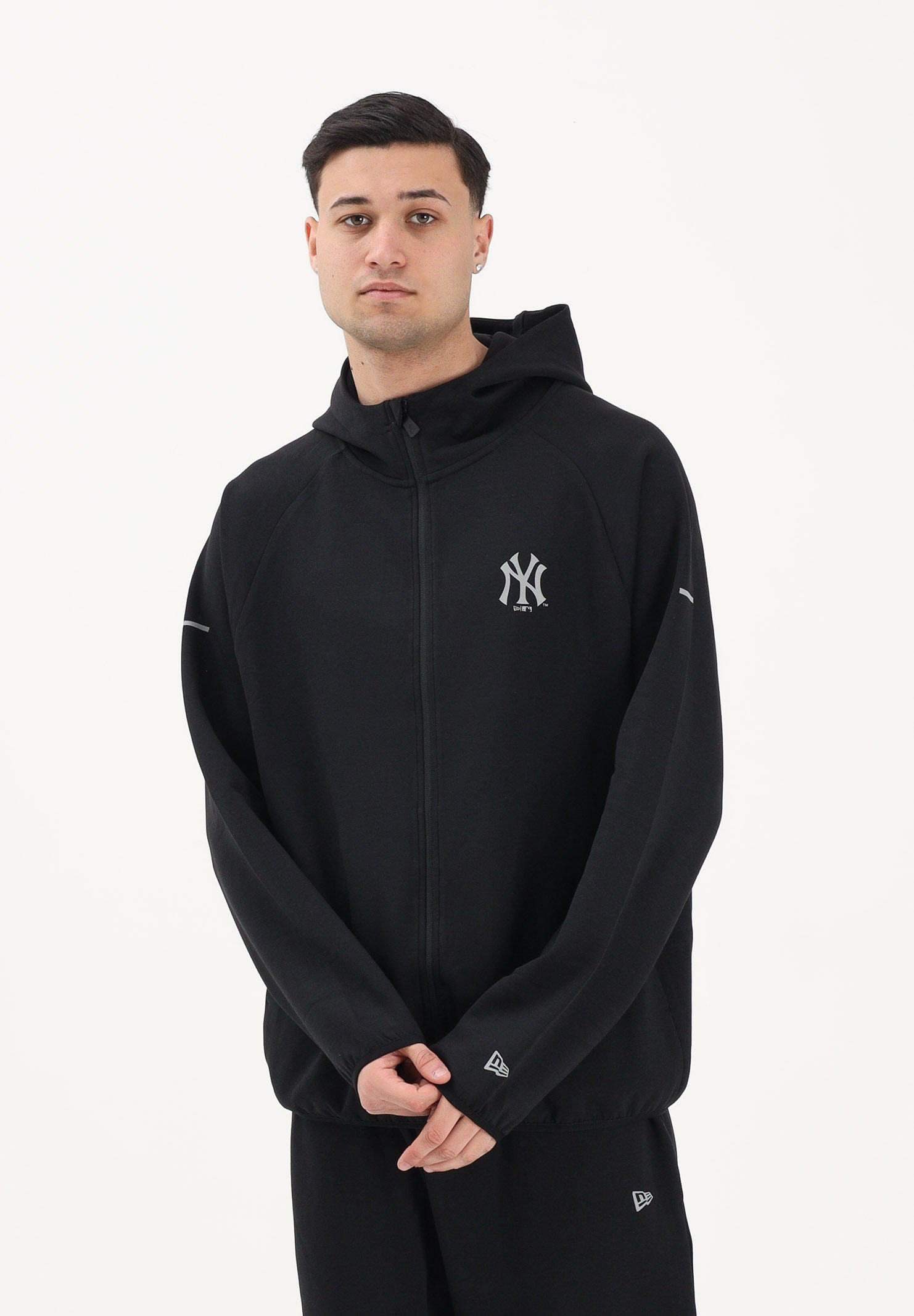 NEW ERA Felpa con zip New York Yankees MLB nera da uomo 60771655 . NEW ERA