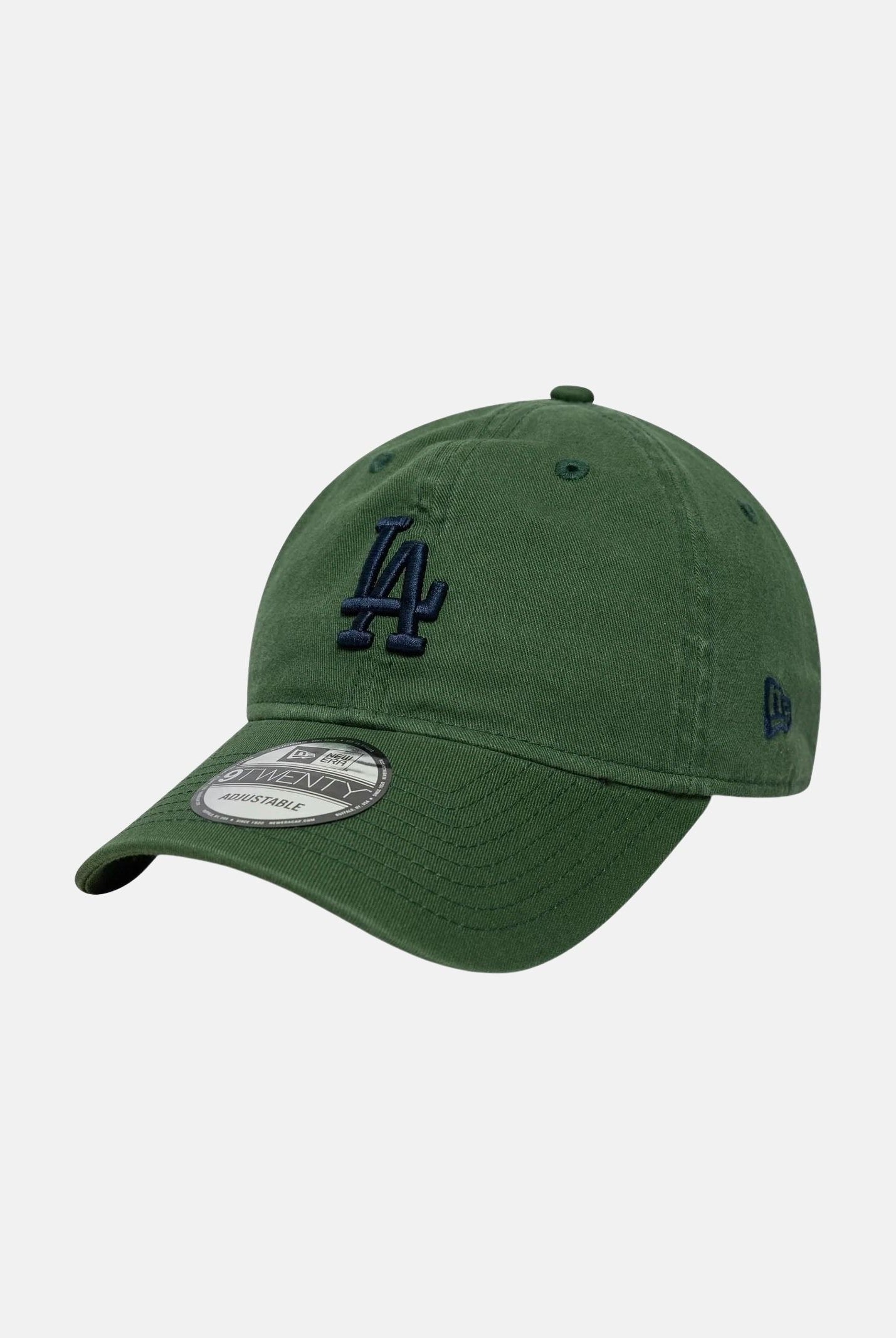 NEW ERA Cappello con visiera 9TWENTY LA Dodgers MLB Washed Script verde per uomo e donna 60771812 . NEW ERA