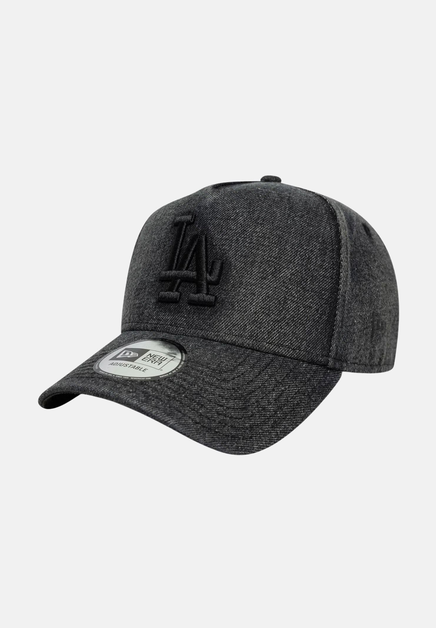 NEW ERA Cappello con visiera 9FORTY E-Crown LA Dodgers MLB in denim nero per uomo e donna 60771820 . NEW ERA