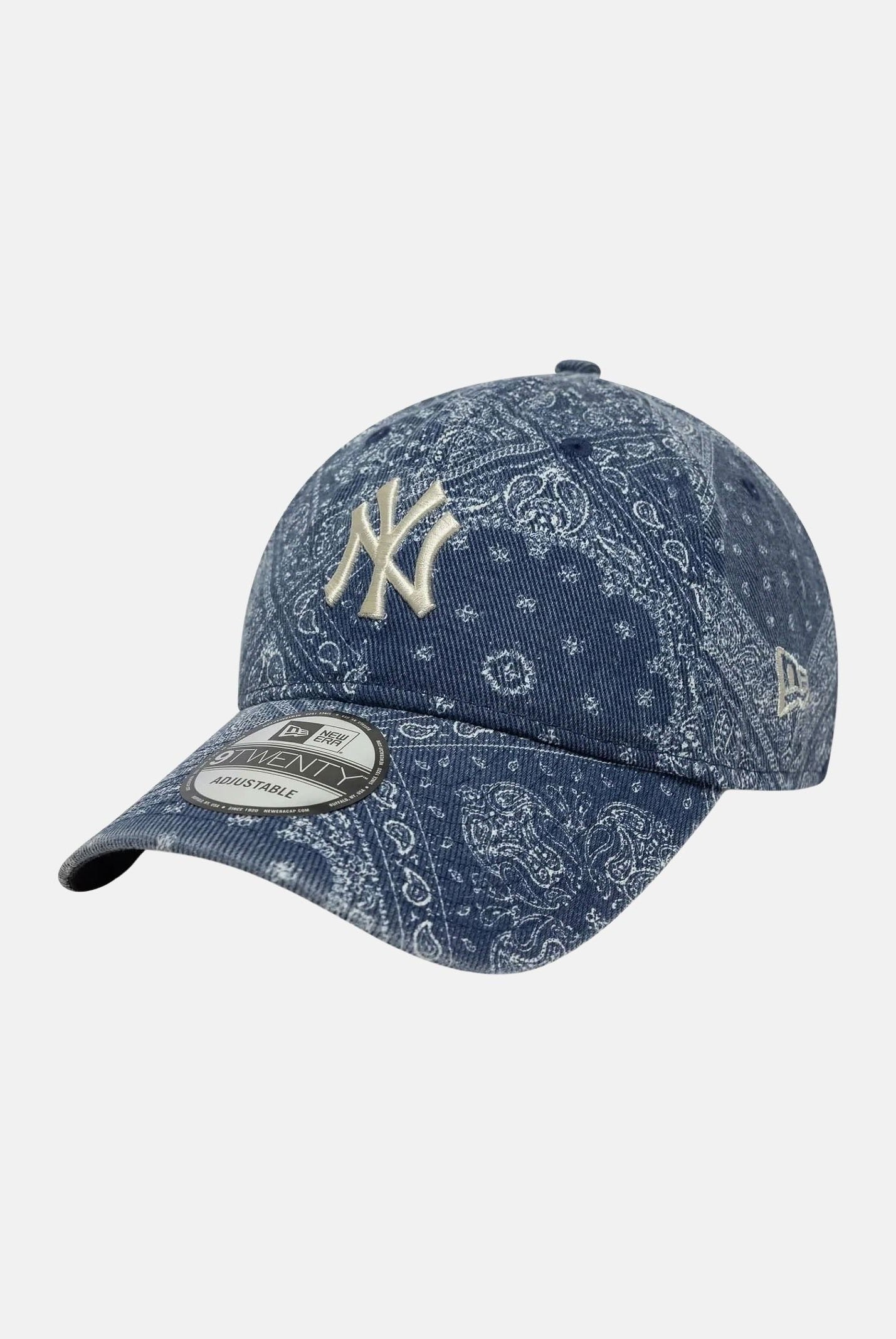 NEW ERA Cappello con visiera 9TWENTY New York Yankees MLB Washed Paisley in denim per uomo e donna 60771823 . NEW ERA