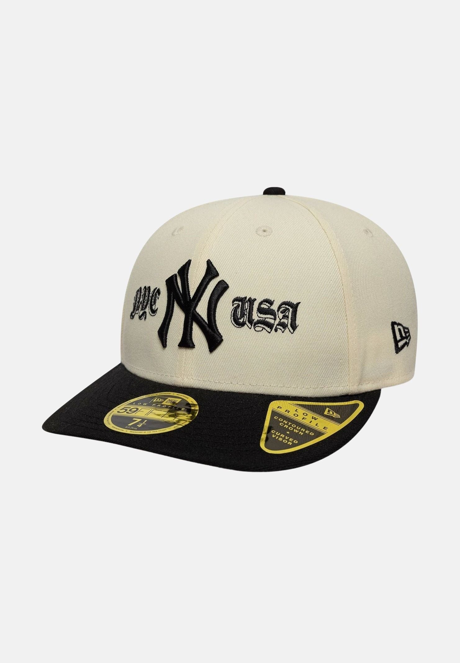 NEW ERA Cappello con visiera 59FIFTY Fitted Low Profile NY Yankees MLB beige per uomo e donna 60771843 . NEW ERA