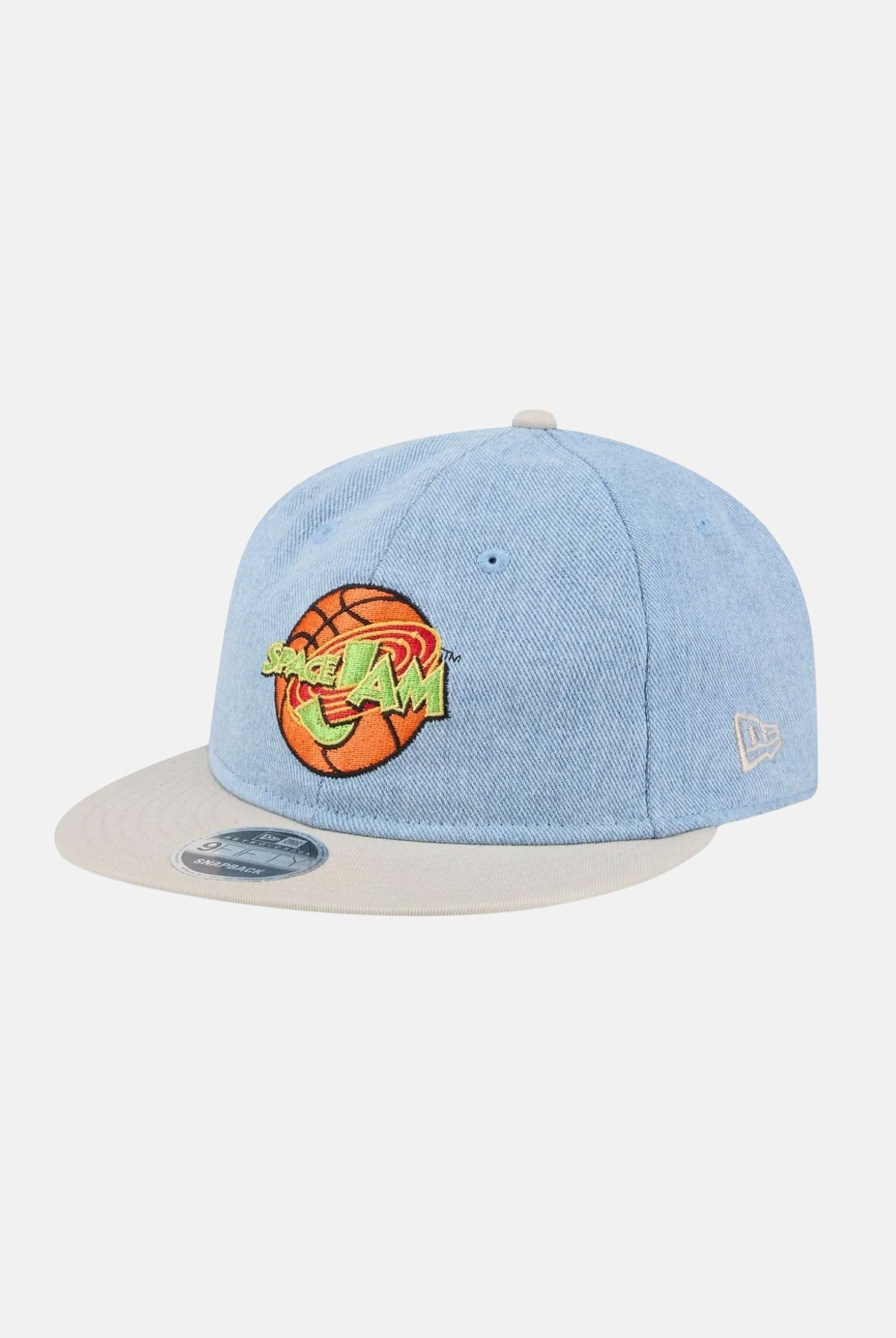 NEW ERA Cappello con visiera Space Jam Denim Retro Crown 9 FIFTY Snapback in denim chiaro per uomo e donna 60800476 . NEW ERA