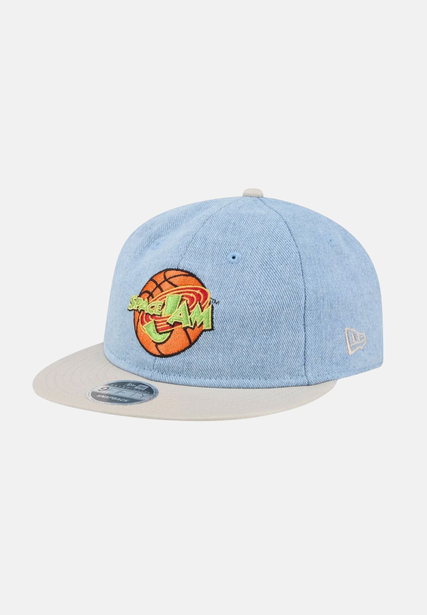 NEW ERA Cappello con visiera Space Jam Denim Retro Crown 9 FIFTY Snapback in denim chiaro per uomo e donna 60800476 . NEW ERA
