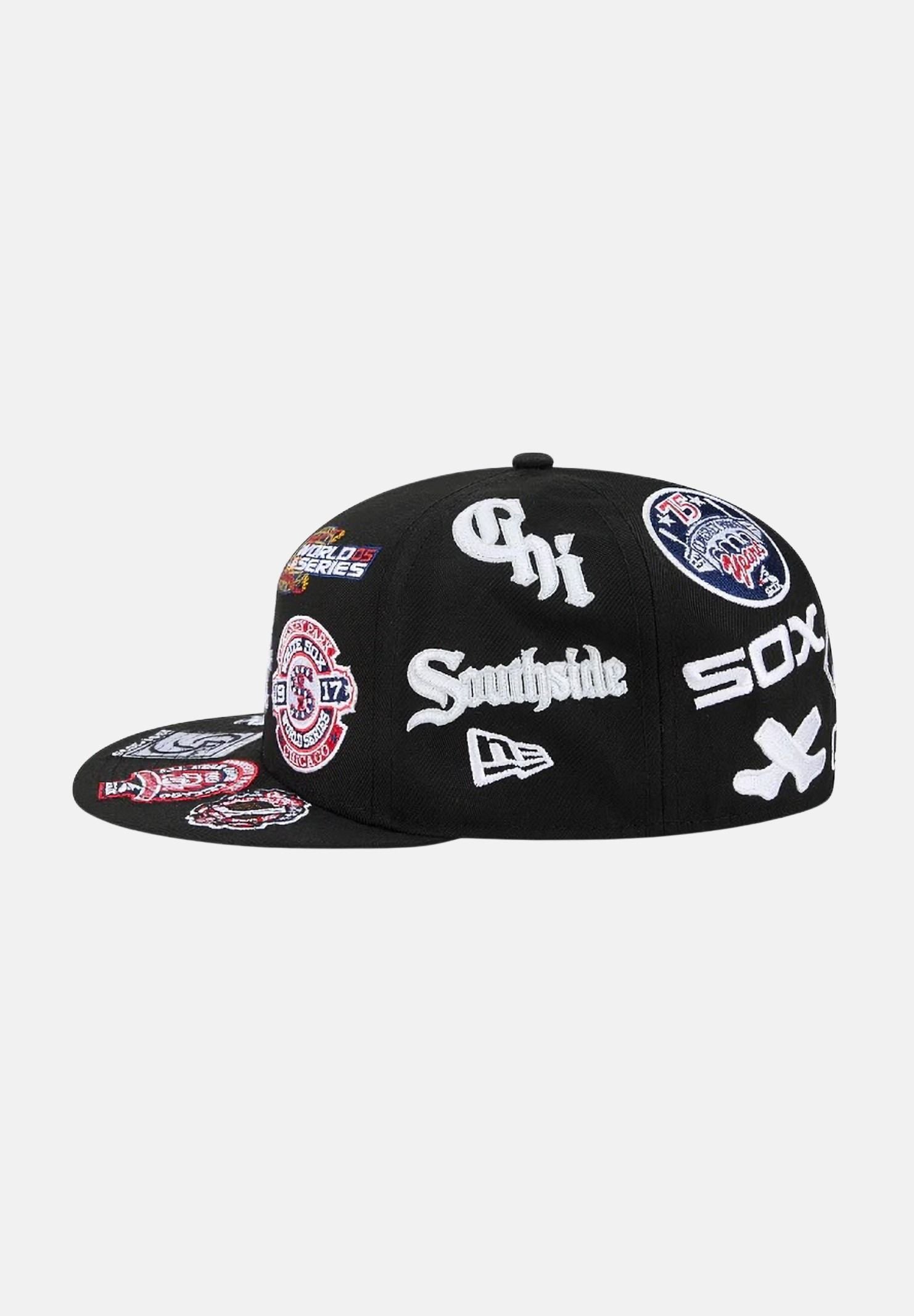 NEW ERA Cappello con visiera Chicago White Sox MLB All Over Team 59FIFTY nero per uomo 60803359 . NEW ERA