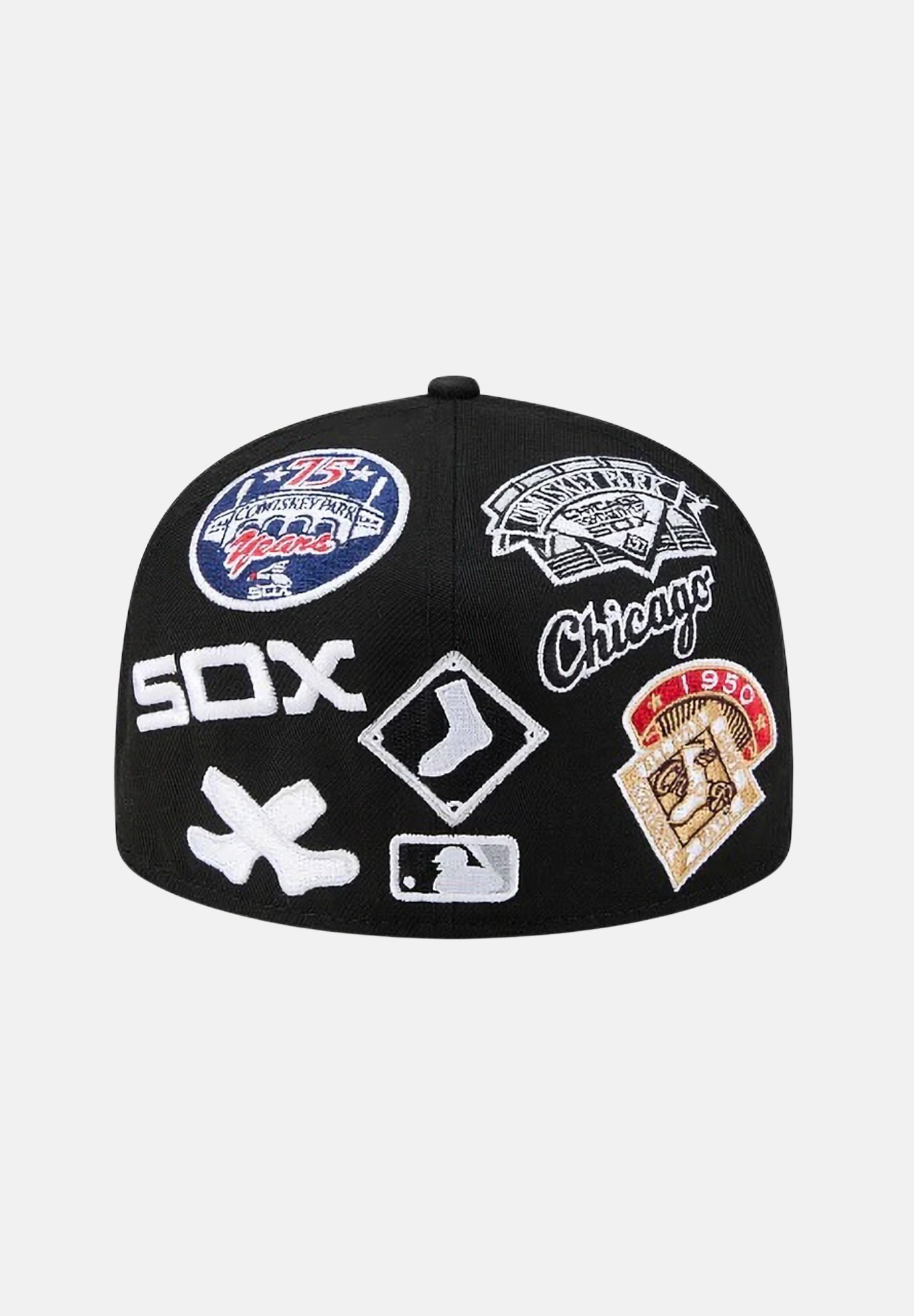 NEW ERA Cappello con visiera Chicago White Sox MLB All Over Team 59FIFTY nero per uomo 60803359 . NEW ERA