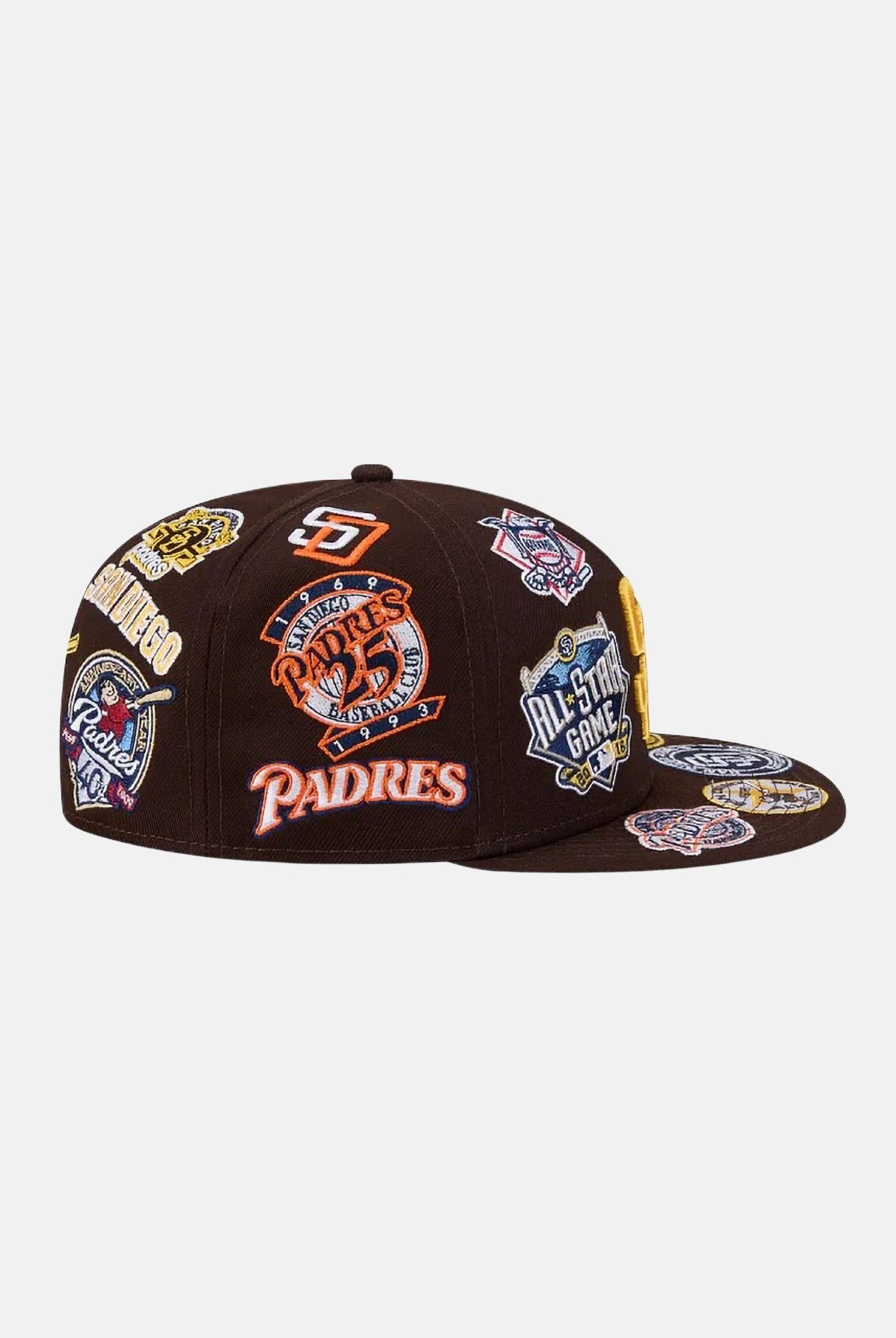 NEW ERA Cappello con visiera San Diego Padres All Over 59 FIFTY Fitted marrone per uomo 60803401 . NEW ERA