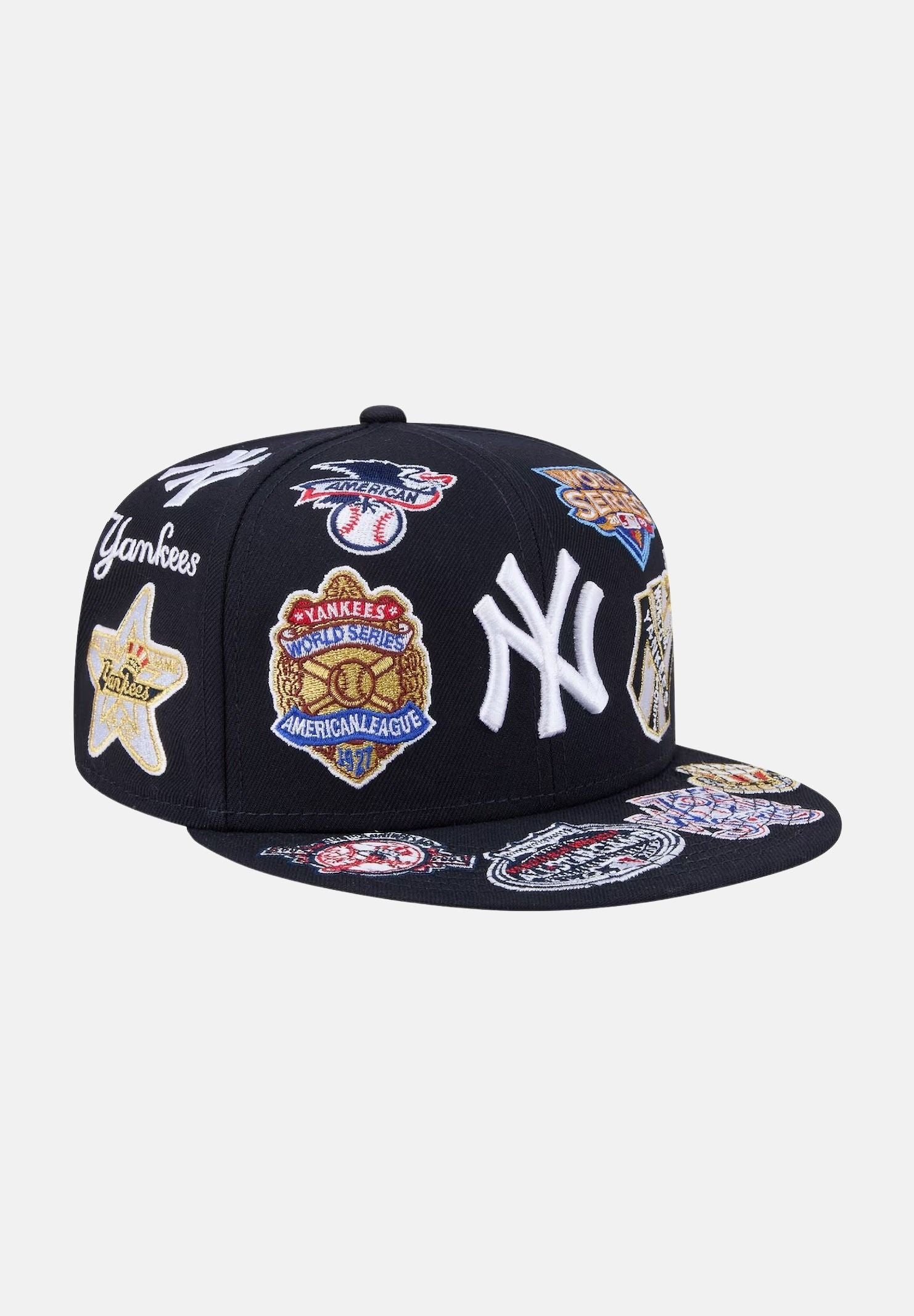 NEW ERA Cappello con visiera New York Yankees MLB All Over Team 59FIFTY blu da uomo 60803445 . NEW ERA