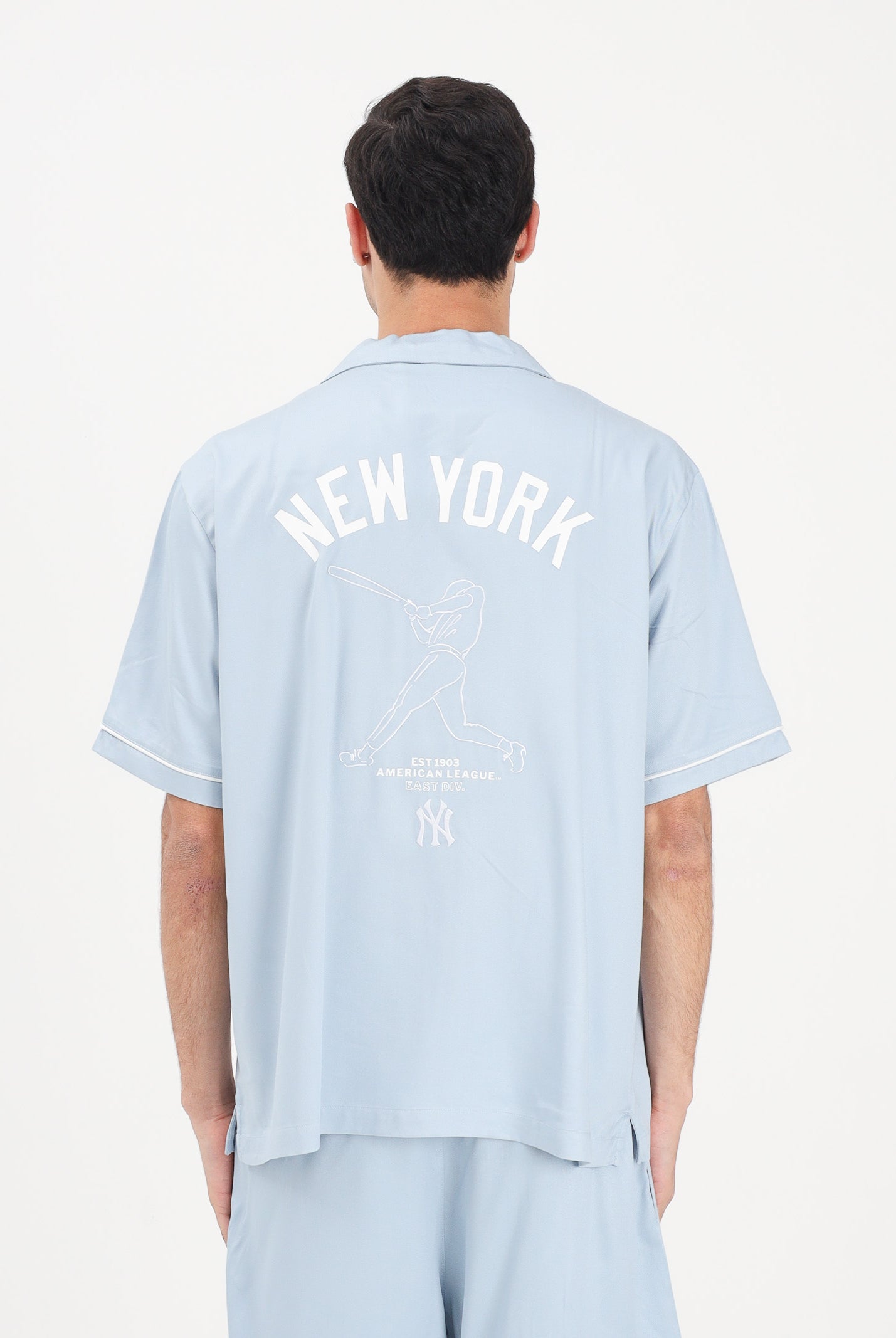 NEW ERA Camicia a manica corta MLB Graphic Revere New York Yankees celeste per uomo e donna 60856138 . NEW ERA