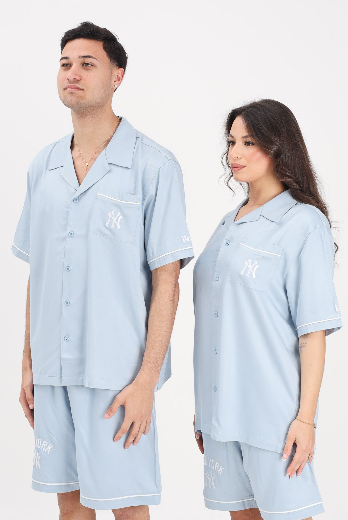 NEW ERA Camicia a manica corta MLB Graphic Revere New York Yankees celeste per uomo e donna 60856138 . NEW ERA