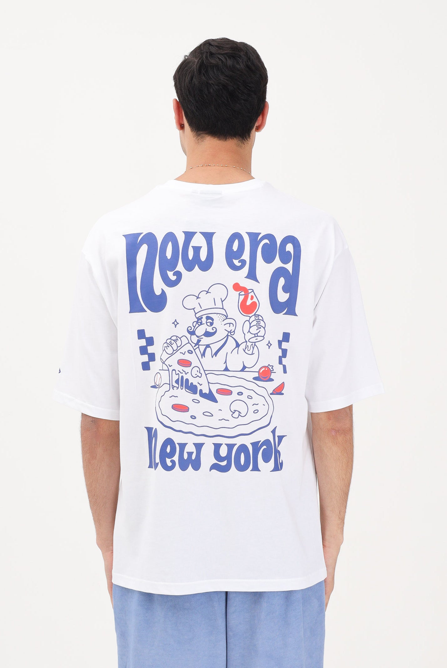 NEW ERA T-shirt a manica corta bianca per uomo e donna con stampa 60856181 . NEW ERA