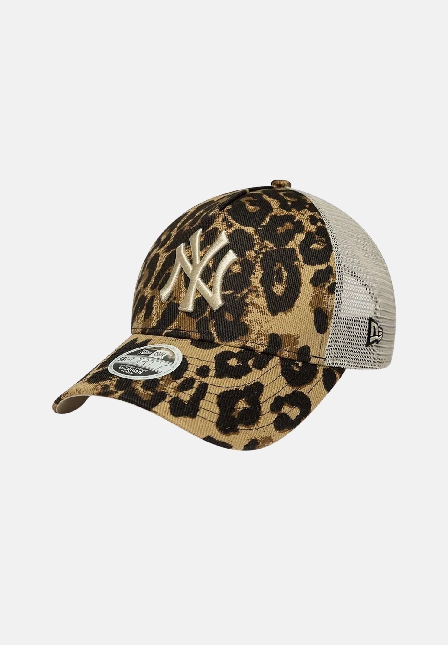 NEW ERA Cappello con visiera 9FORTY M-Crown A-Frame Trucker Yankees MLB leopardato da donna 60856311 . NEW ERA