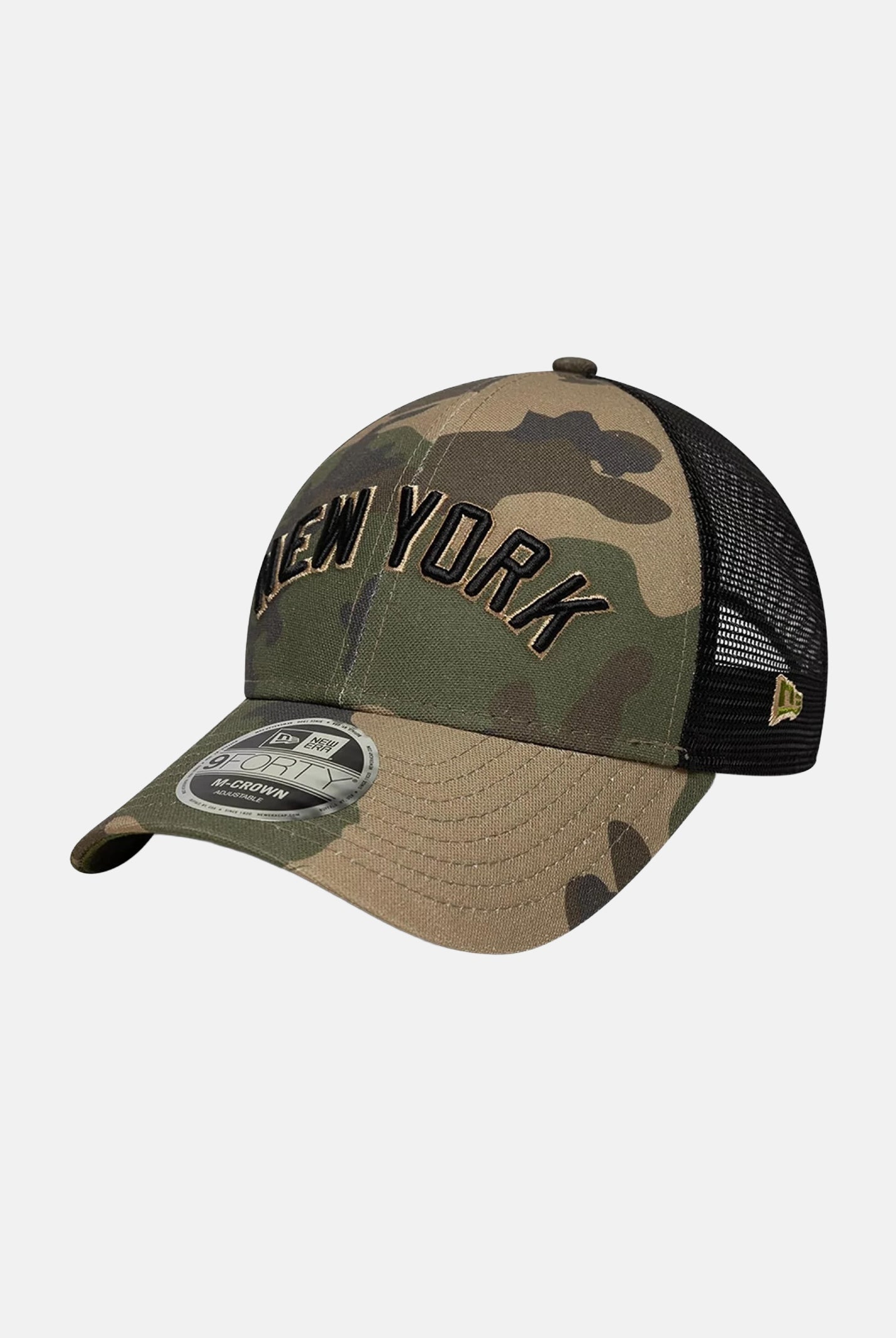 NEW ERA Cappello con visiera 9FORTY M-Crown New York Yankees MLB Wordmark Woodland camouflage per uomo e donna 60856332 . NEW ERA