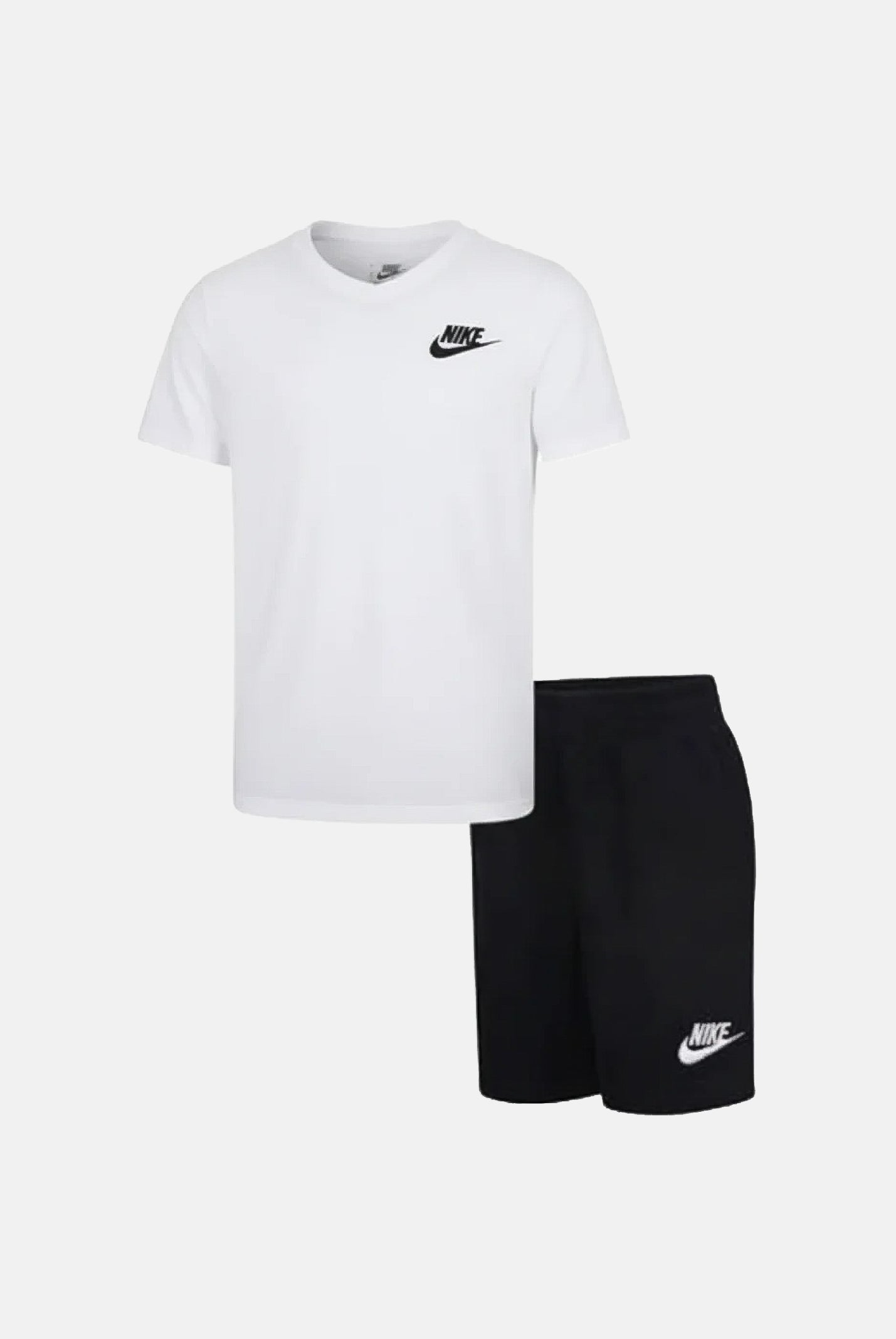 NIKE Completino bianco e nero da neonato con logo 66M143 023 NIKE
