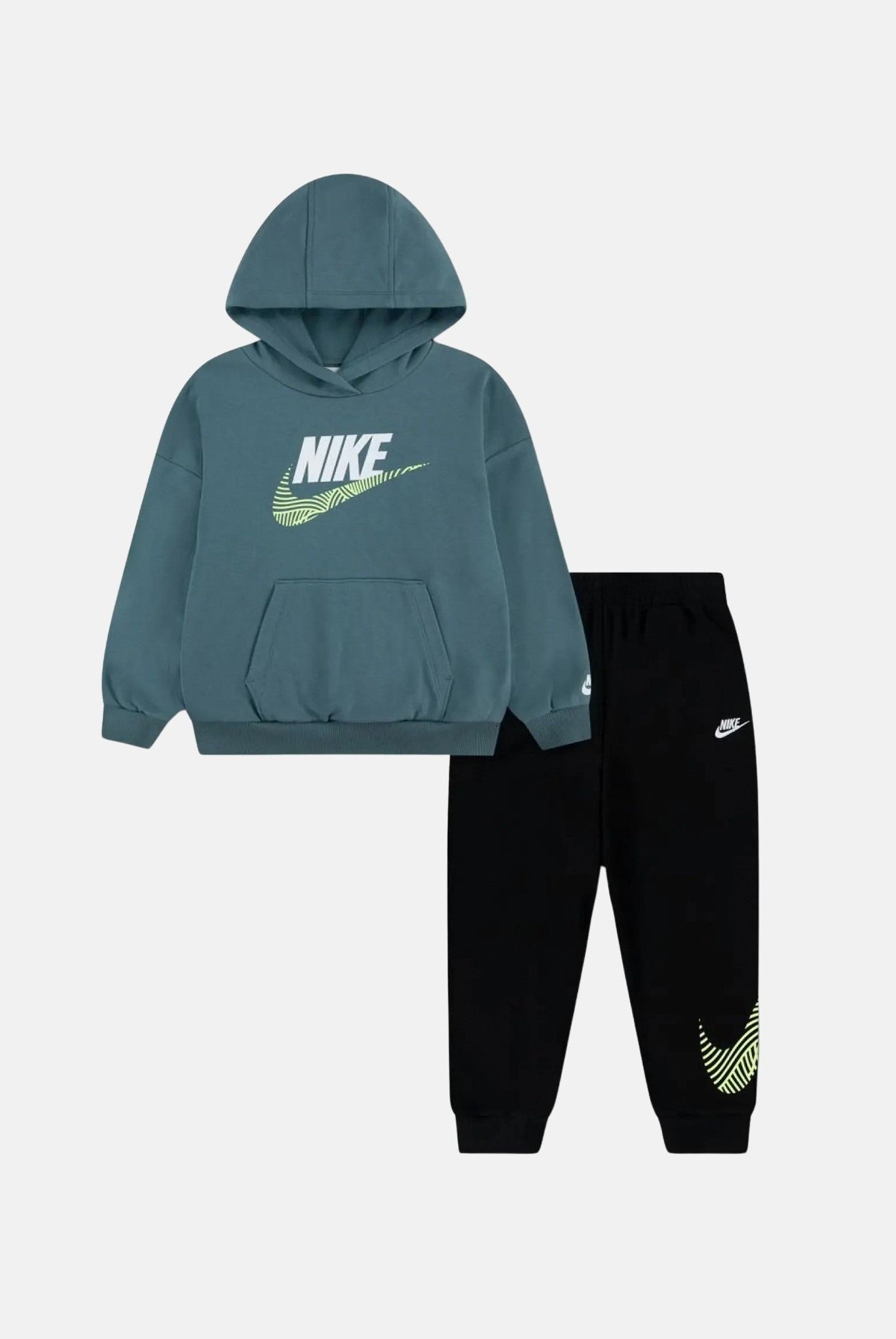 NIKE Tuta In The Zone nera e verde petrolio da bambino 86N738 023 NIKE