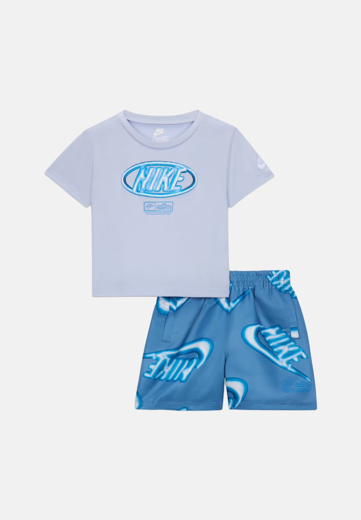 NIKE Completino azzurro da bambino con stampa 86N878 U1T NIKE