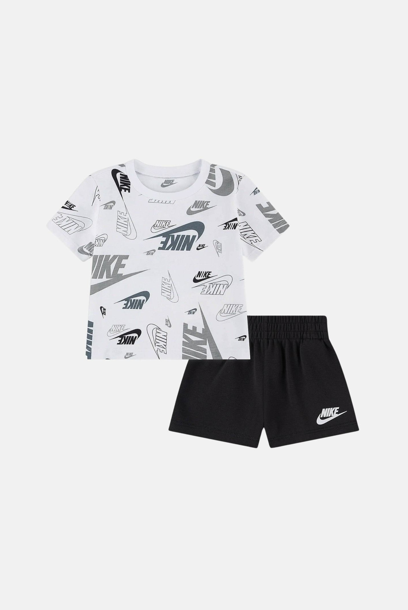 NIKE Completino bianco e nero per bambino e bambina con stampa 86N043 G9Q NIKE