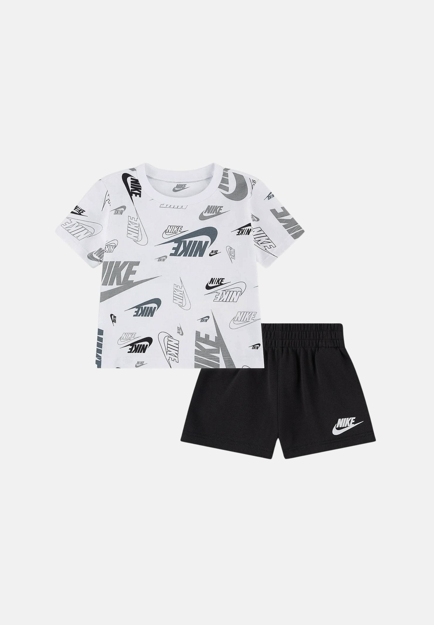 NIKE Completino bianco e nero per bambino e bambina con stampa 86N043 G9Q NIKE