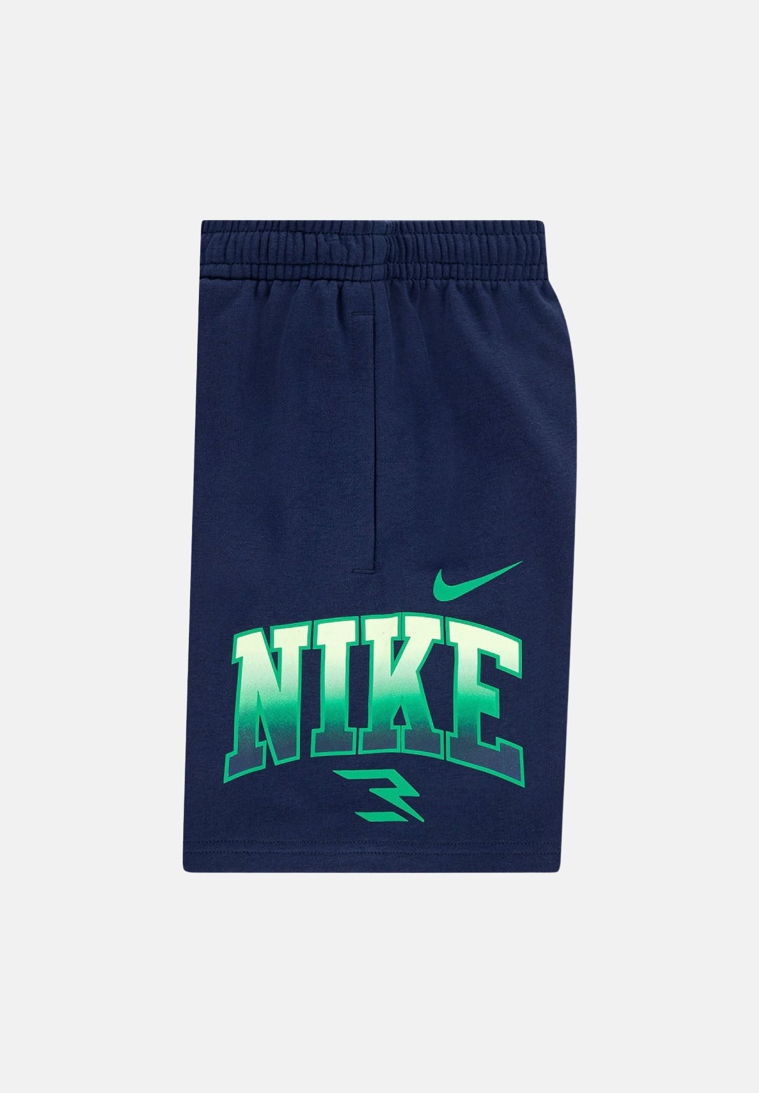 NIKE Shorts sportivo blu da bambino con stampa logo laterale 9Q1463 U90 NIKE