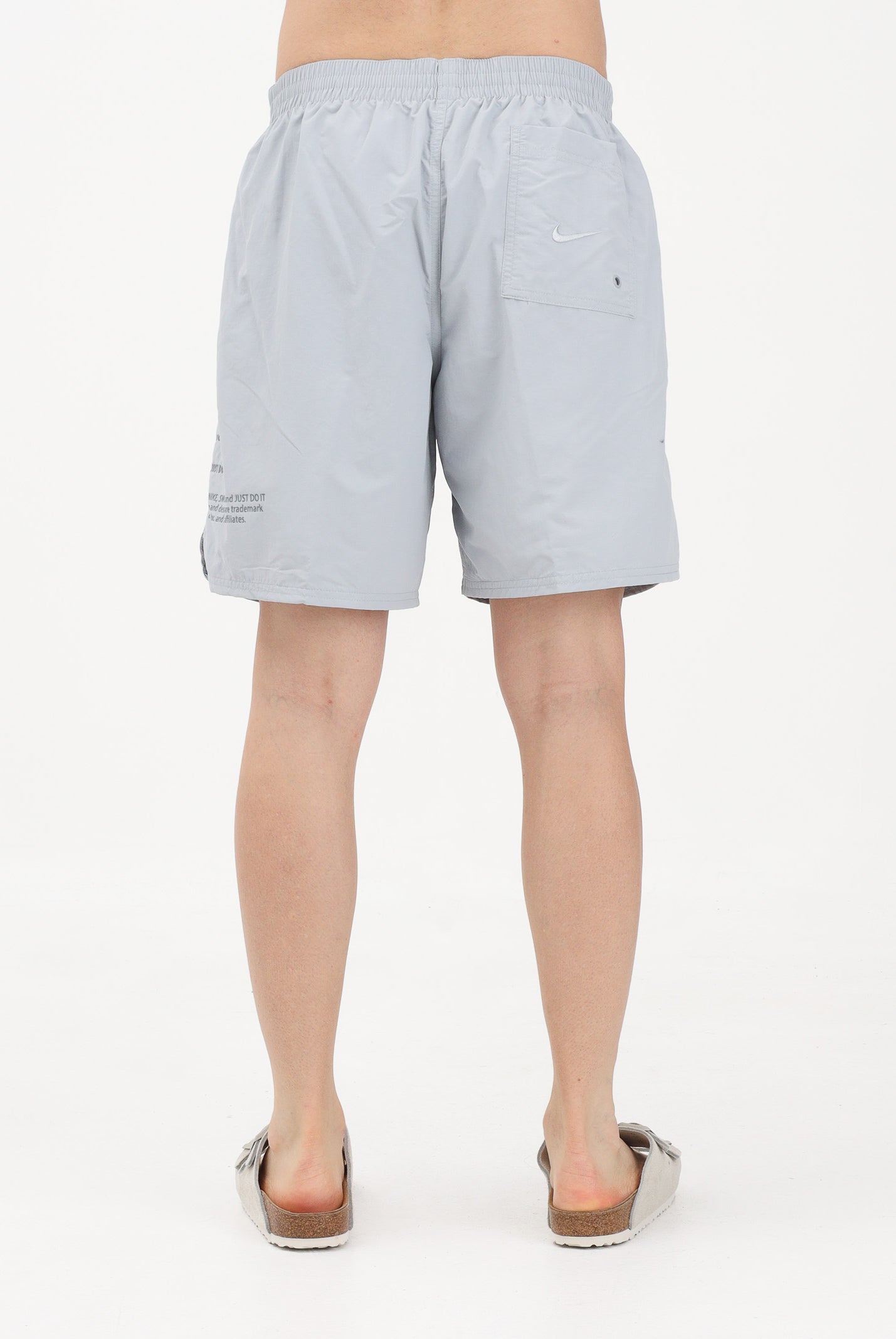 NIKE Shorts mare grigio da uomo con stampa NESSF508 051 NIKE