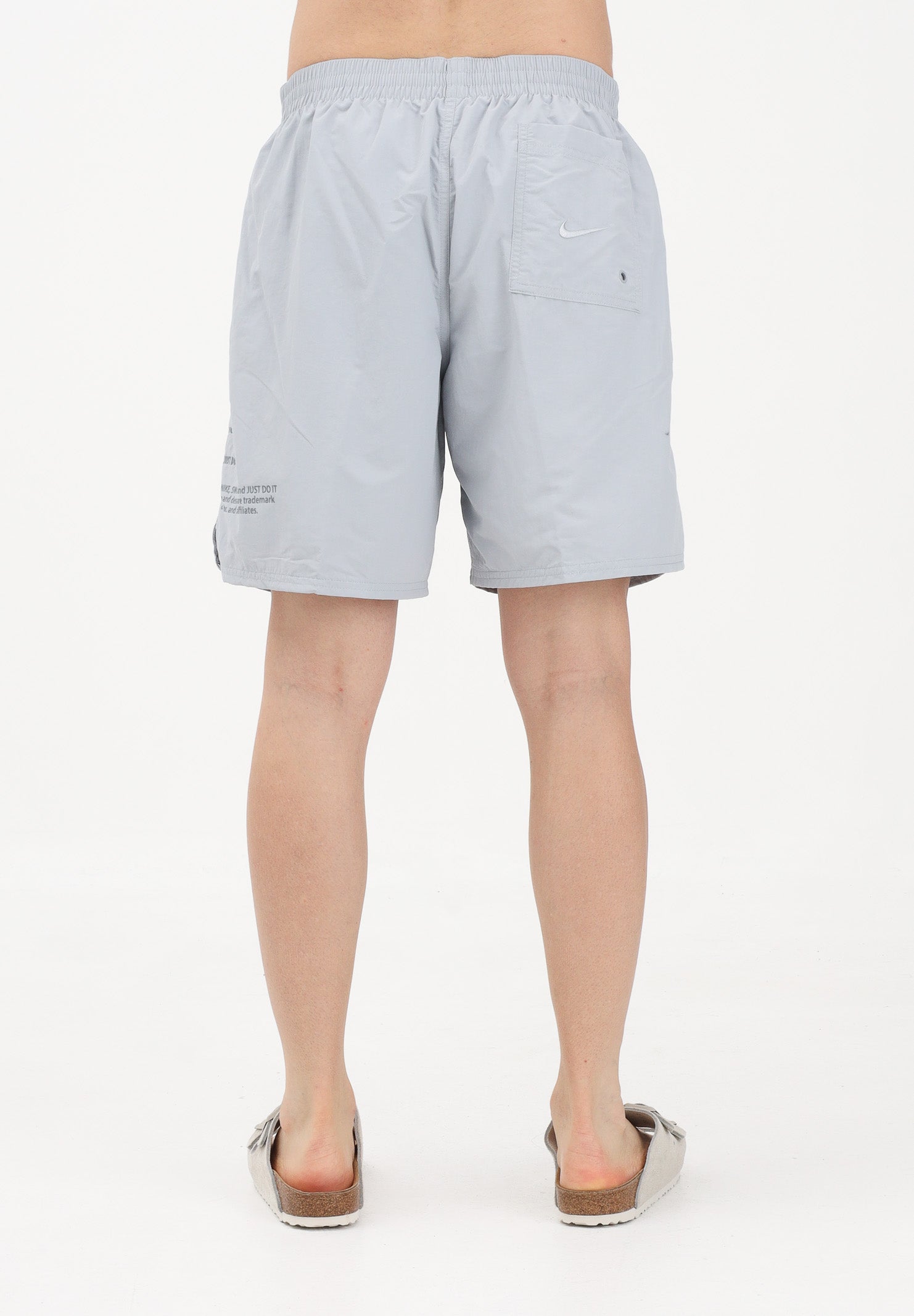NIKE Shorts mare grigio da uomo con stampa NESSF508 051 NIKE