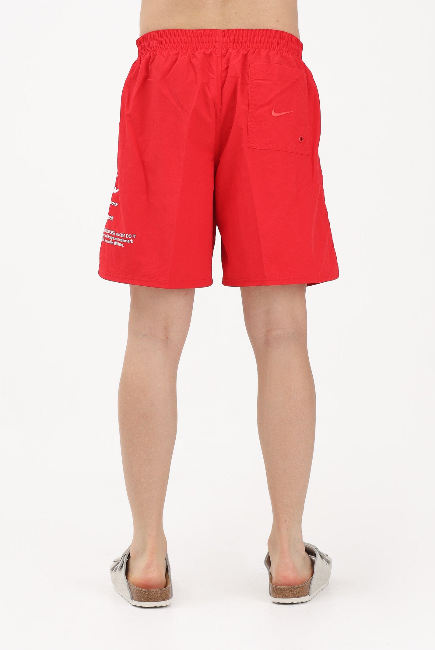 NIKE Shorts mare rosso da uomo con stampa NESSF508 614 NIKE