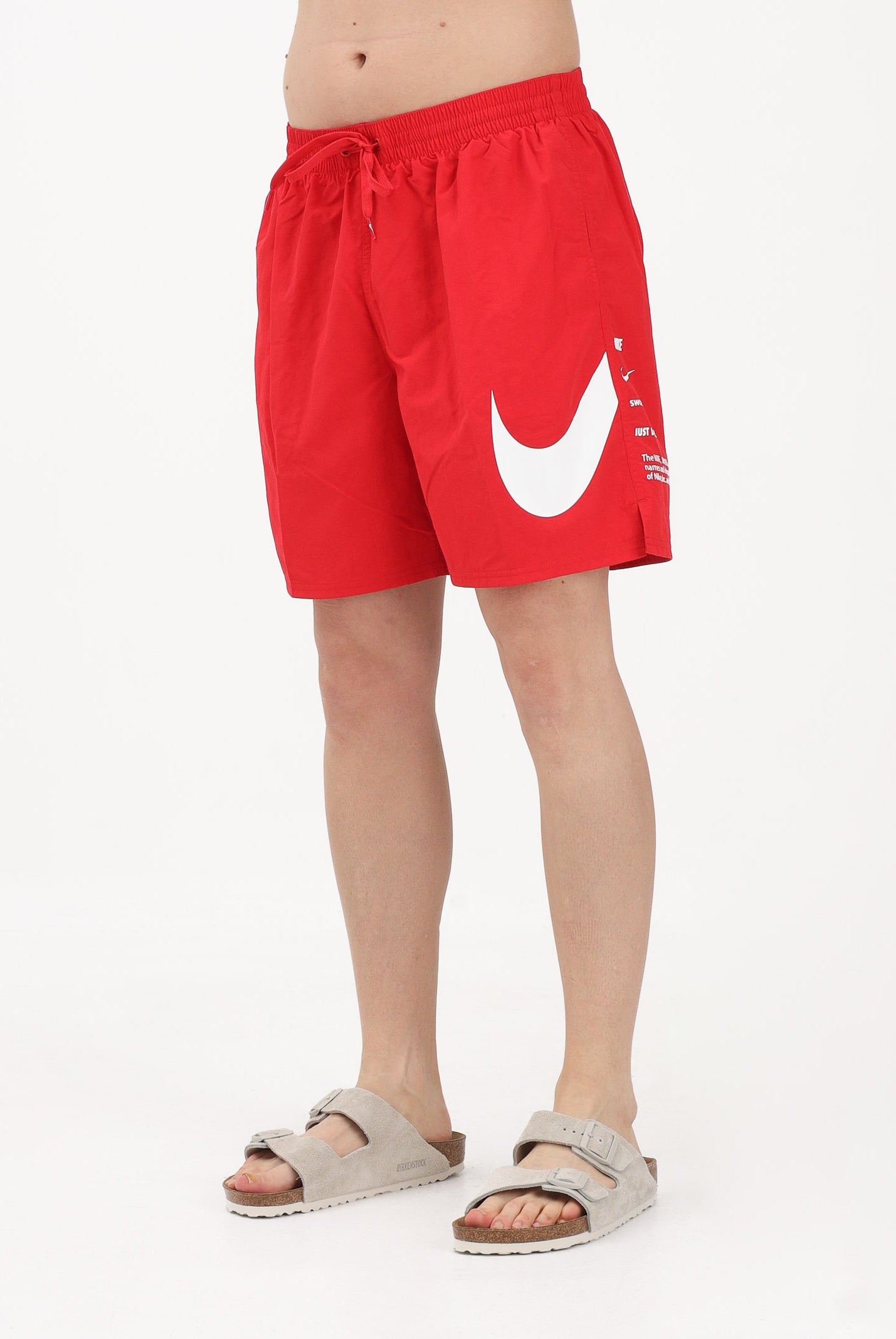 NIKE Shorts mare rosso da uomo con stampa NESSF508 614 NIKE
