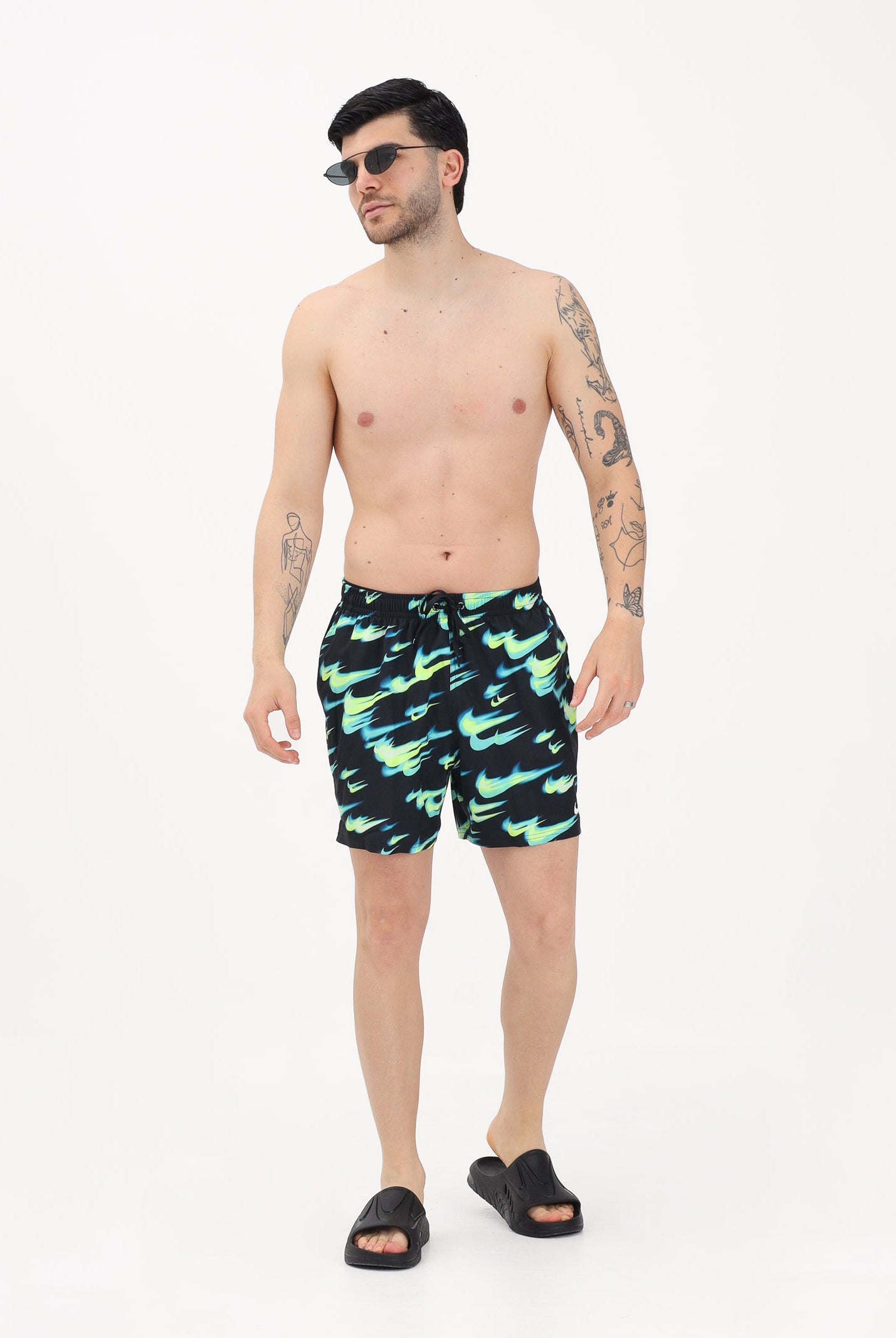 NIKE Shorts mare nero da uomo con stampa NESSG551 737 NIKE