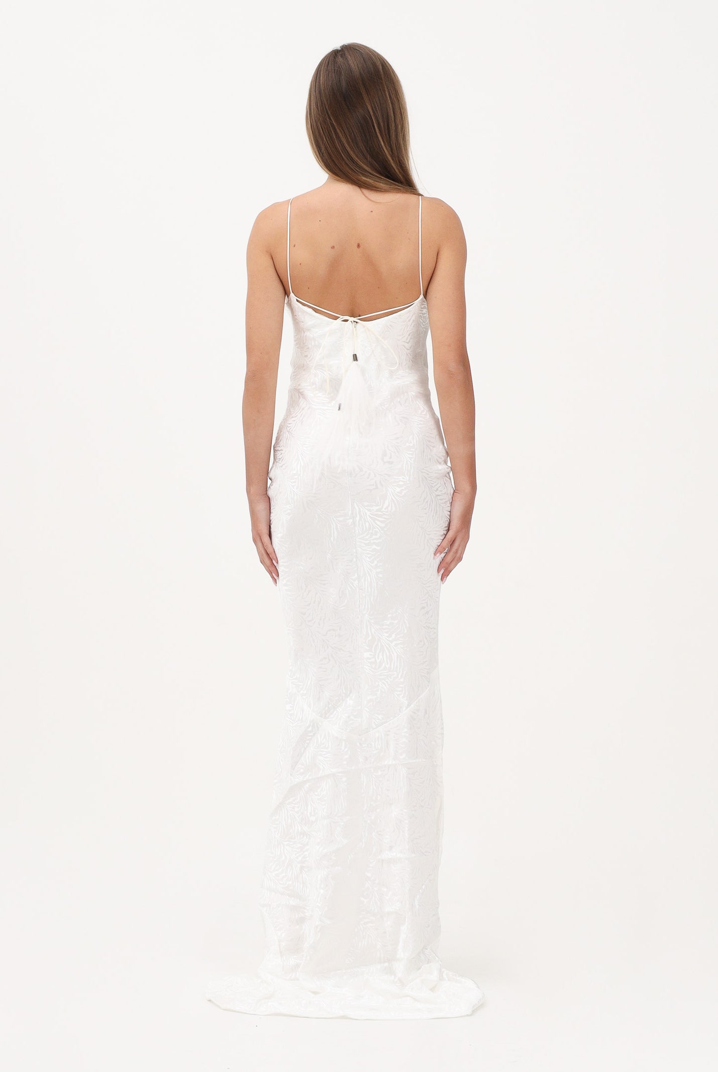 NOELL MAGGINI Abito lungo satin bianco da donna 0126165 BI NOELL MAGGINI