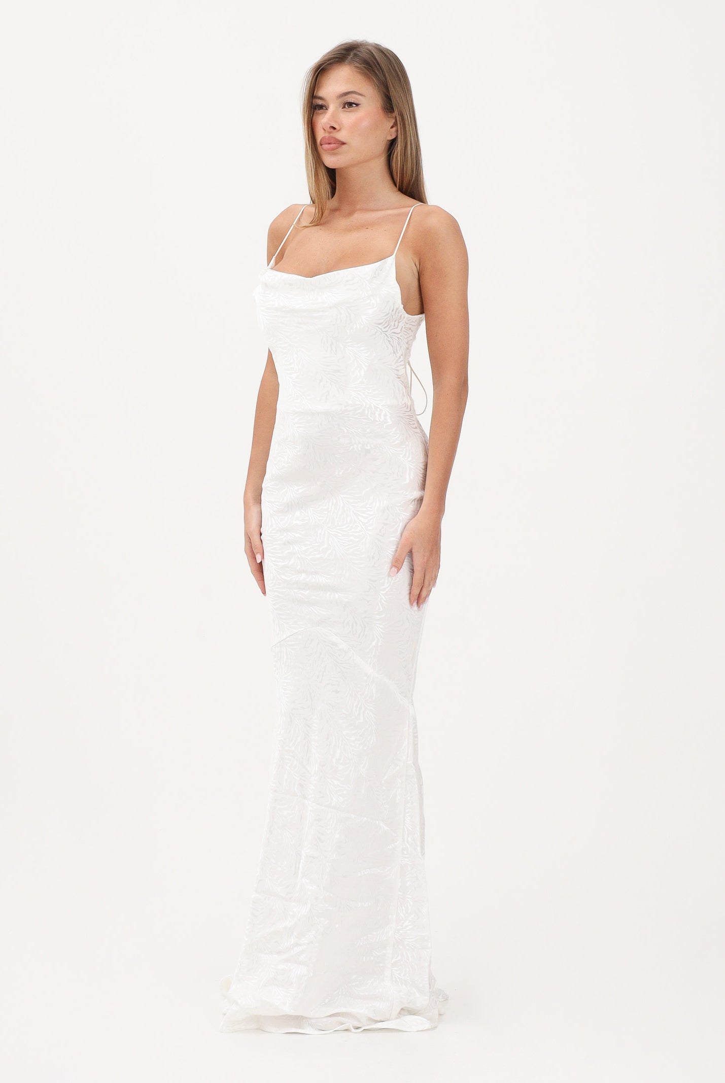 NOELL MAGGINI Abito lungo satin bianco da donna 0126165 BI NOELL MAGGINI