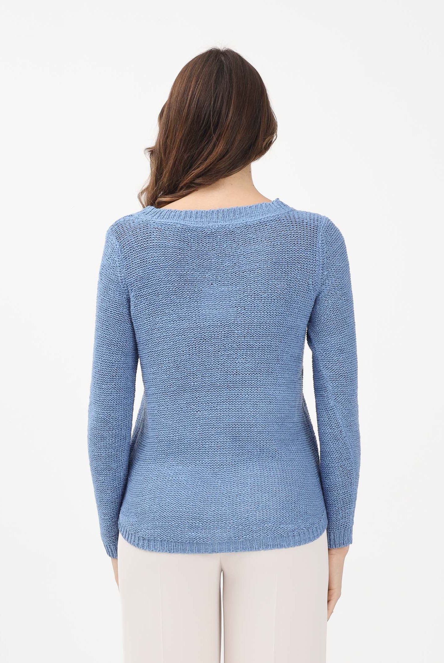 ONLY Maglioncino girocollo celeste da donna 15113356 RI ONLY