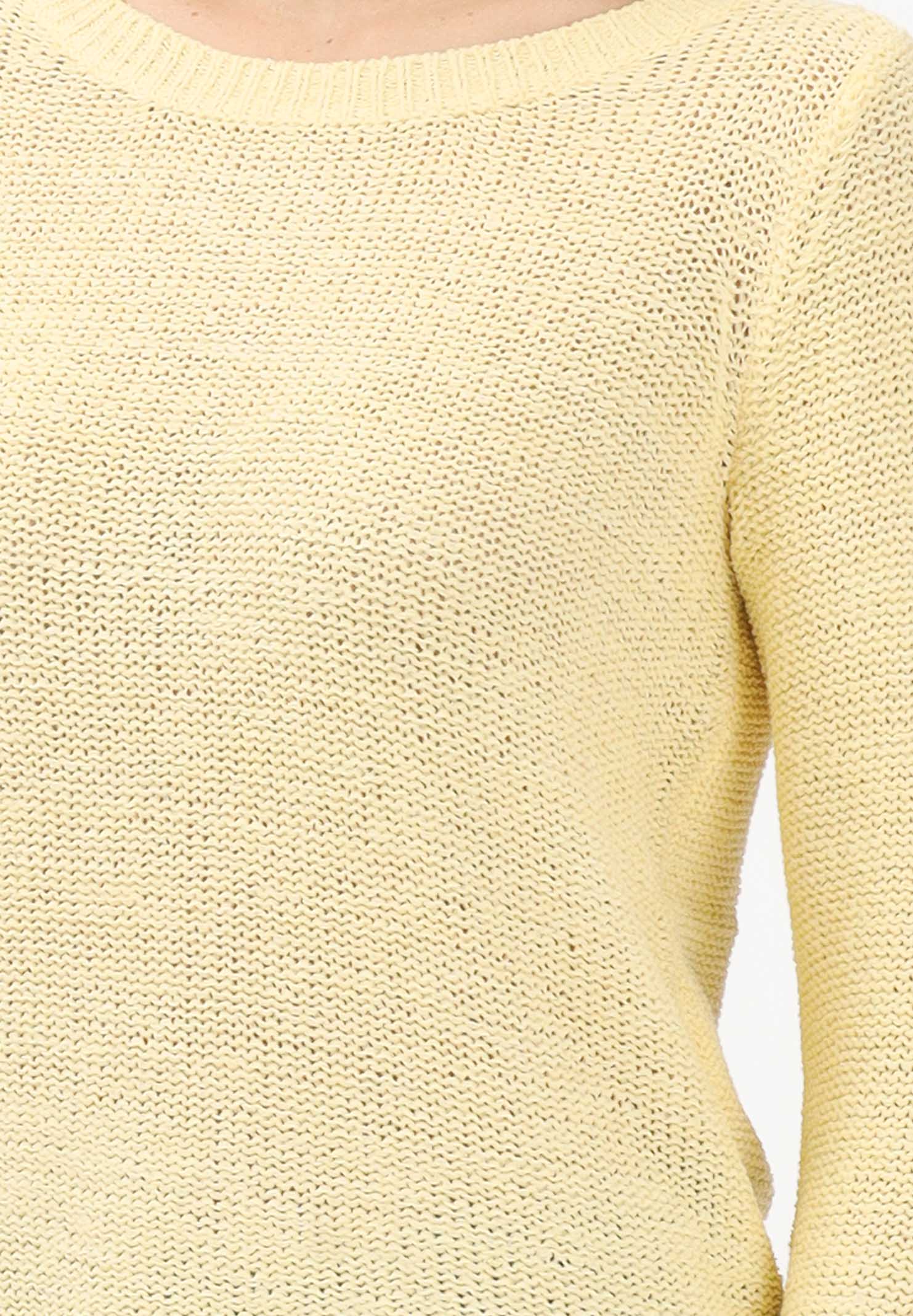 ONLY Maglioncino girocollo giallo da donna 15113356 SU ONLY