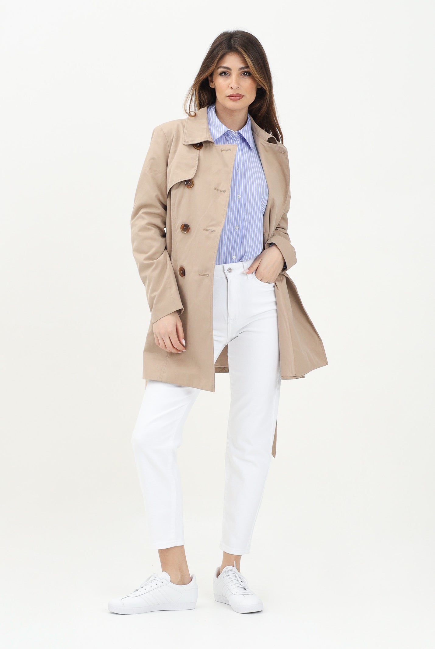 ONLY Trench beige da donna 15191821 GIRO ONLY