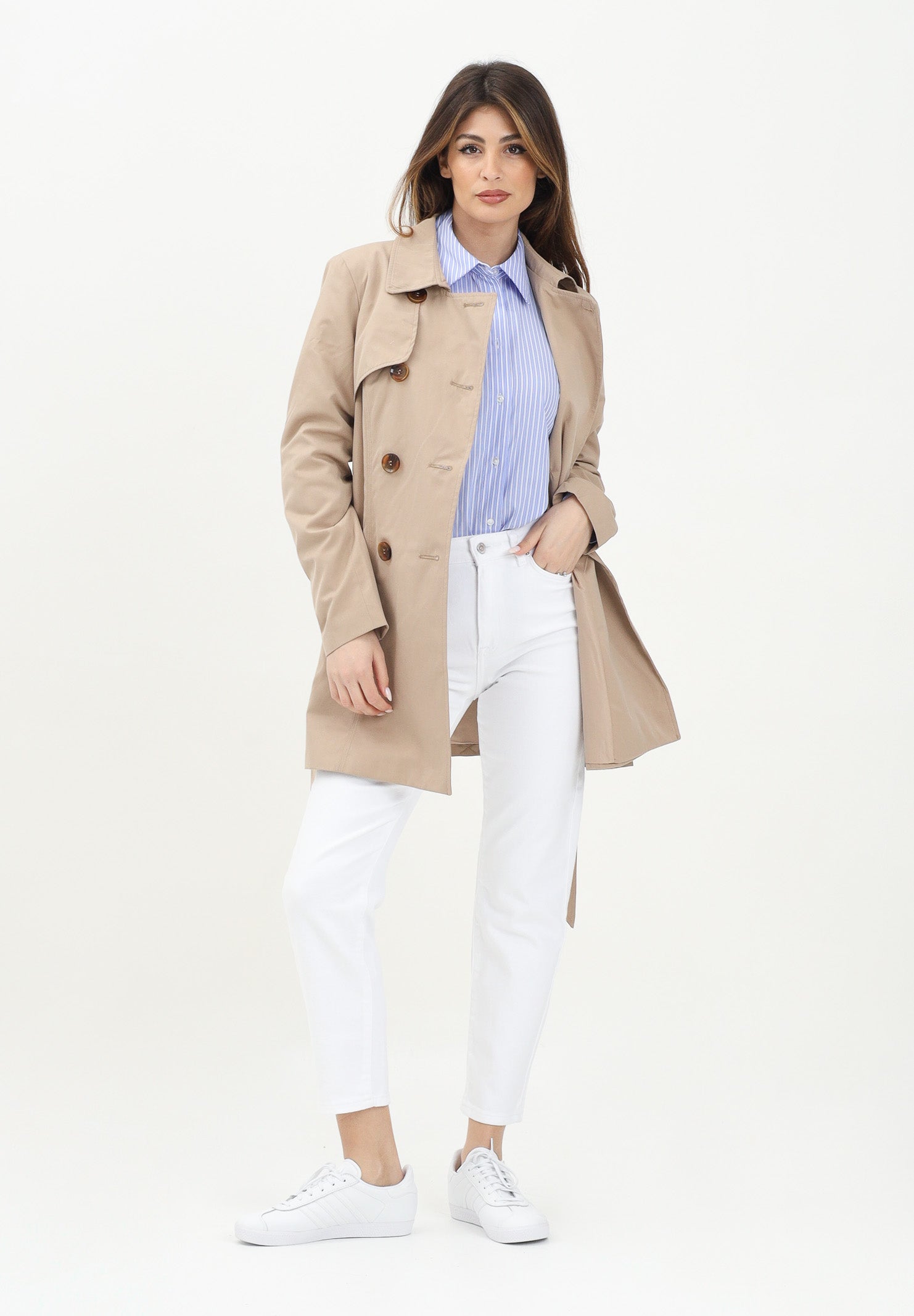 ONLY Trench beige da donna 15191821 GIRO ONLY
