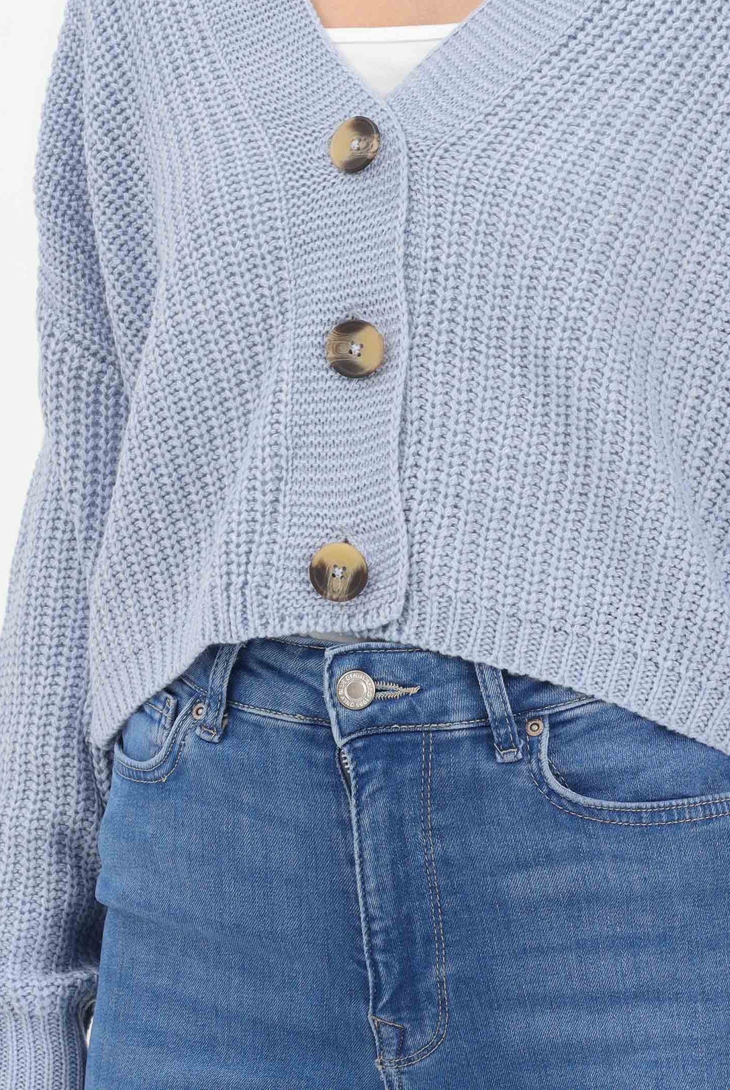 ONLY Cardigan corto azzurro da donna 15211521 BLHE ONLY