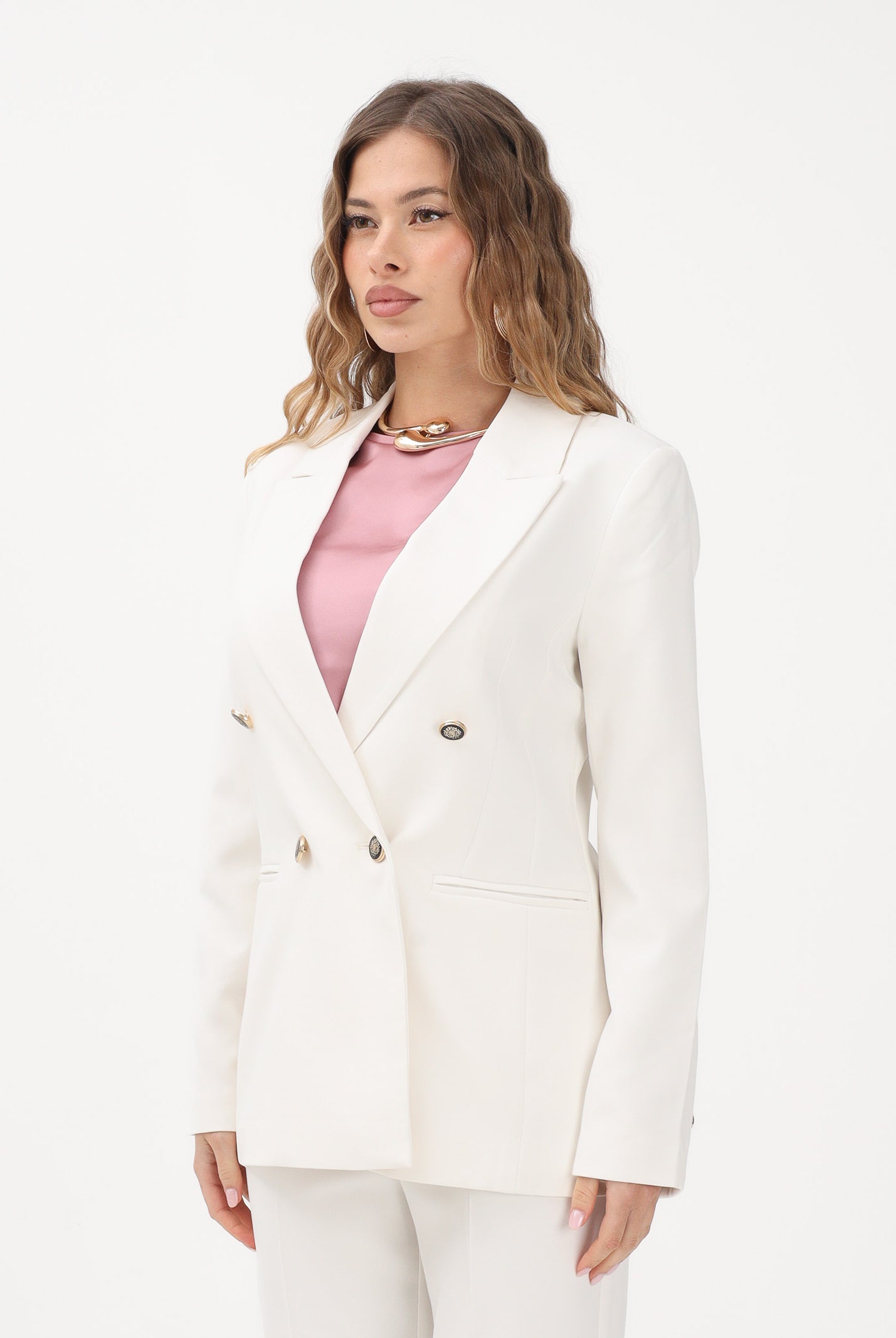 ONLY Giacca doppiopetto panna da donna 15294709 CLDA ONLY