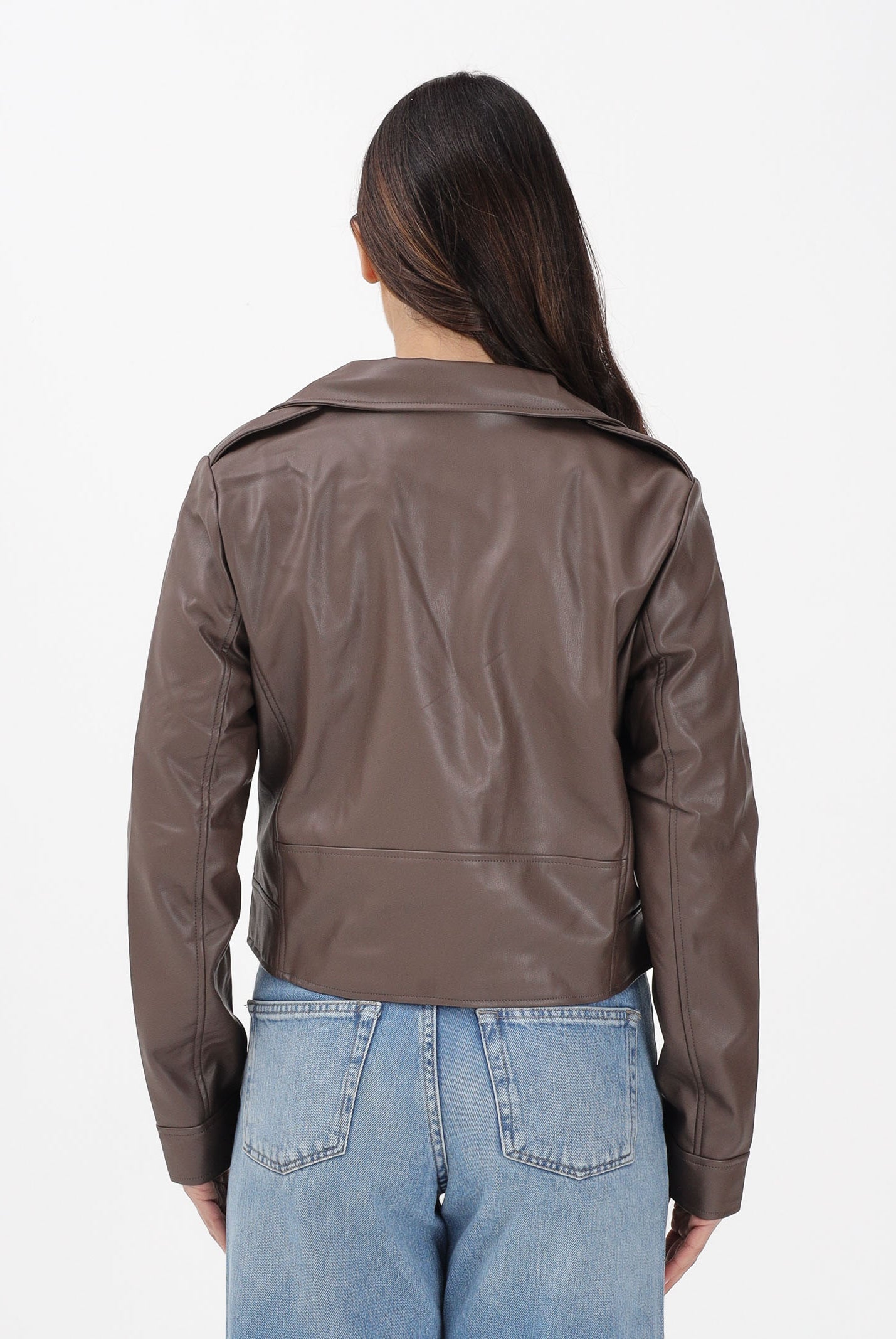 ONLY Giubbotto in ecopelle marrone da donna 15361396 CHMA ONLY