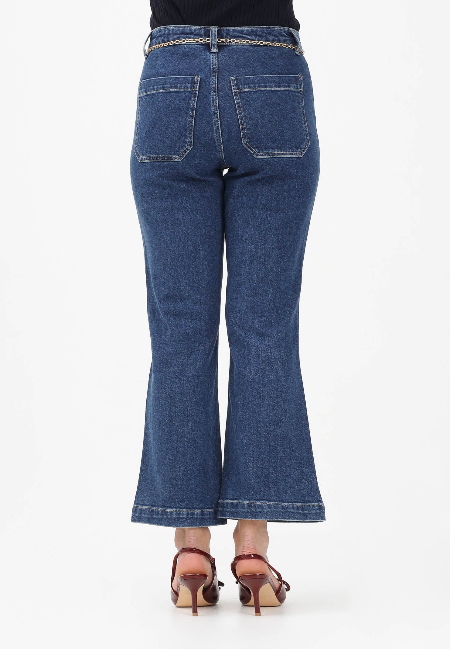 ONLY Jeans in denim blu medio da donna con catenina 15363586 MEBL ONLY
