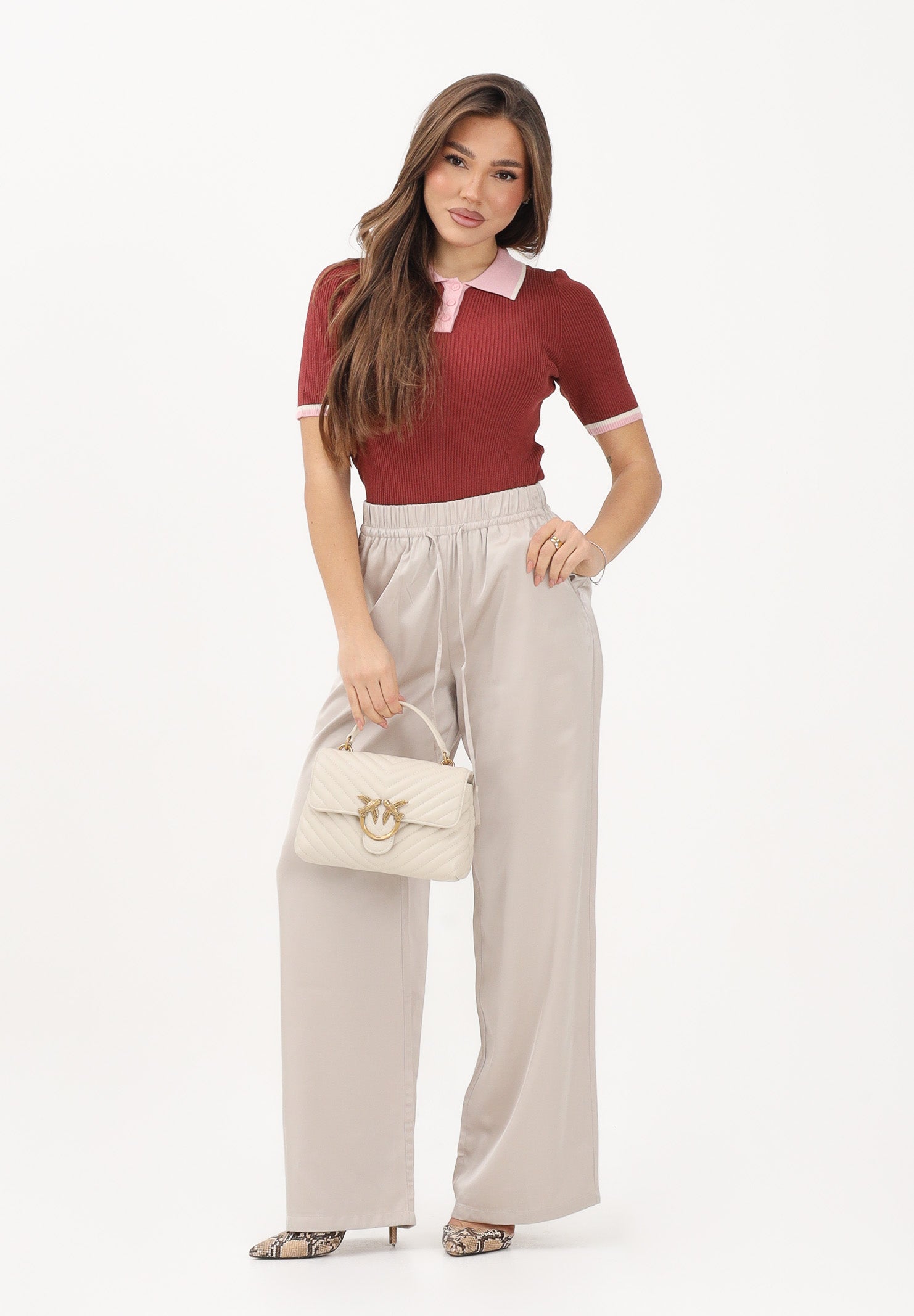 ONLY Pantalone beige da donna 15367634 PE ONLY