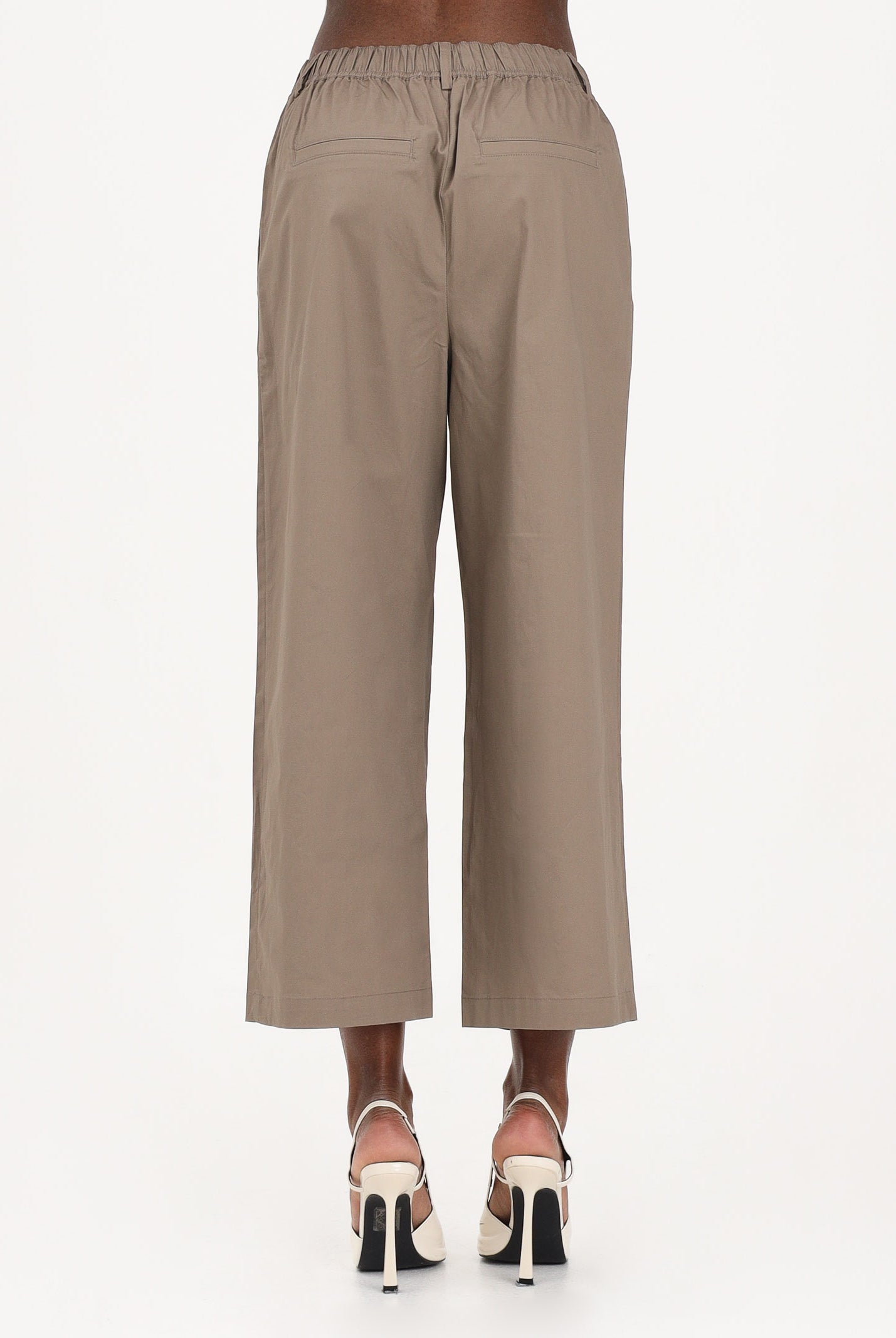 ONLY Pantalone cropped marrone da donna 15370610 WA ONLY