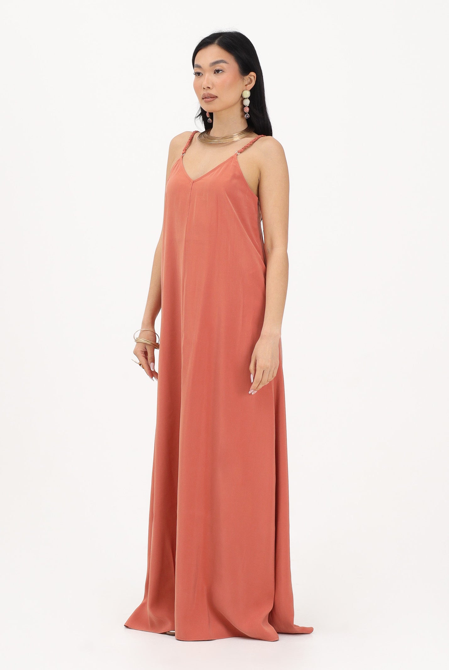 ONLY Abito lungo color salmone da donna 15371094 AR ONLY