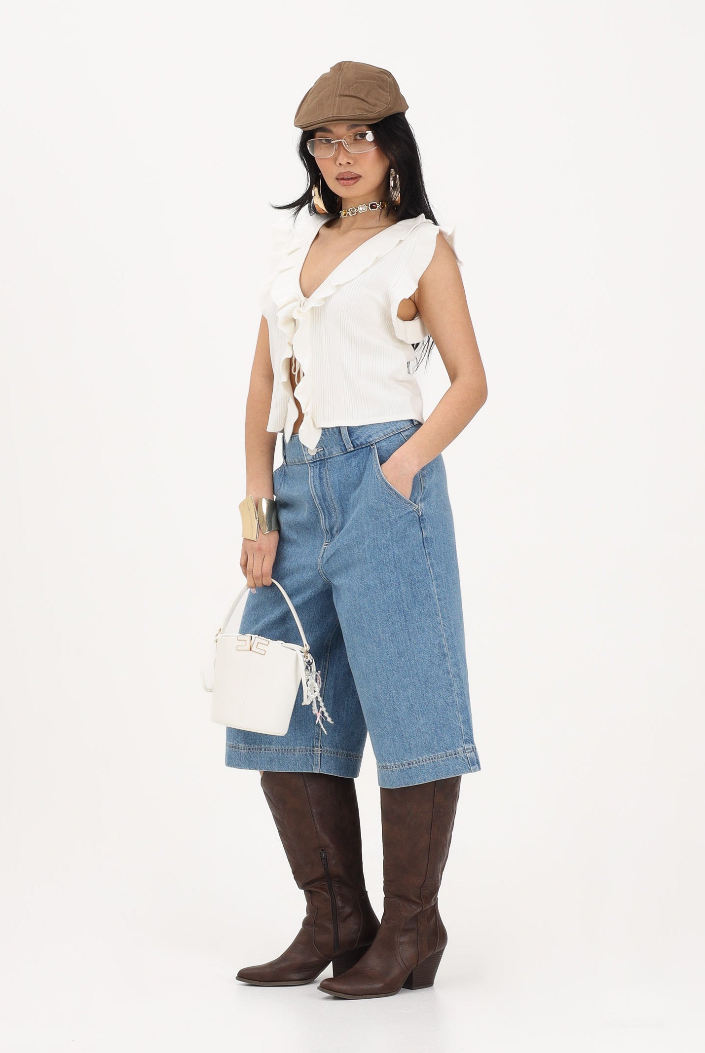 ONLY Bermuda in denim medio da donna 15371313 MEBL ONLY