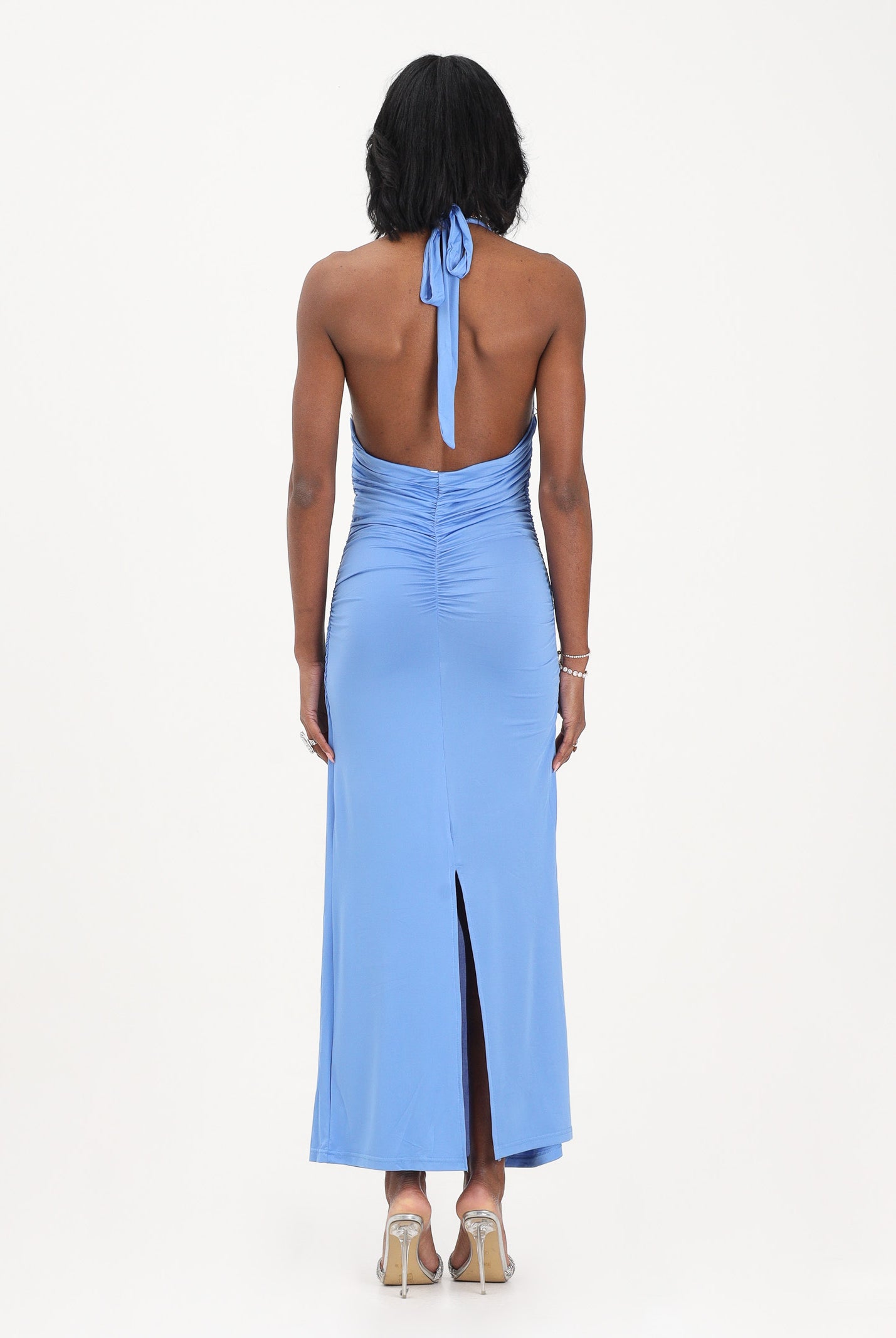 ONLY Abito midi azzurro da donna in tessuto stretch 15372734 UL ONLY