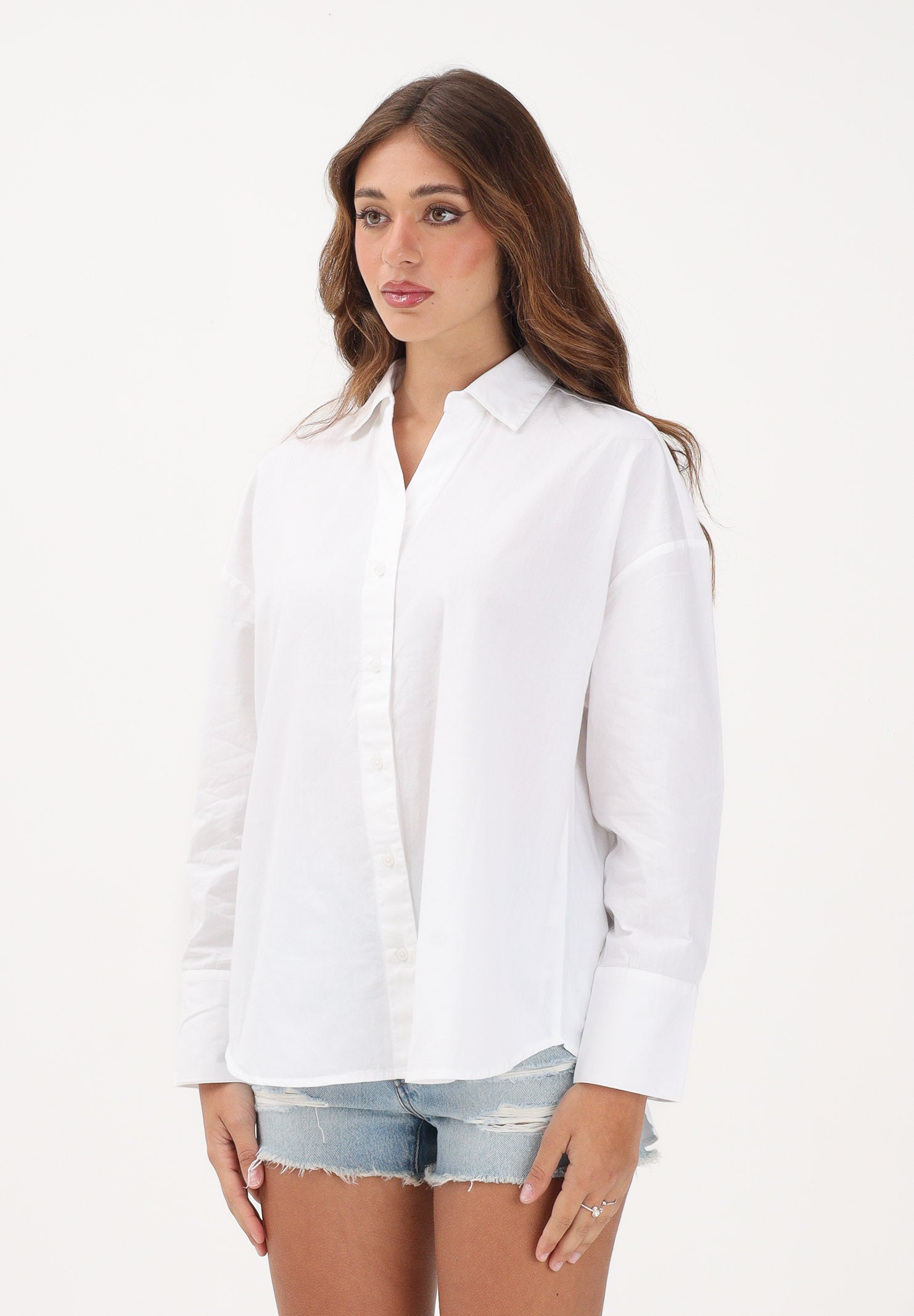 ONLY Camicia a manica lunga bianca da donna con ricamo sul retro 15375491 BRWIPI ONLY