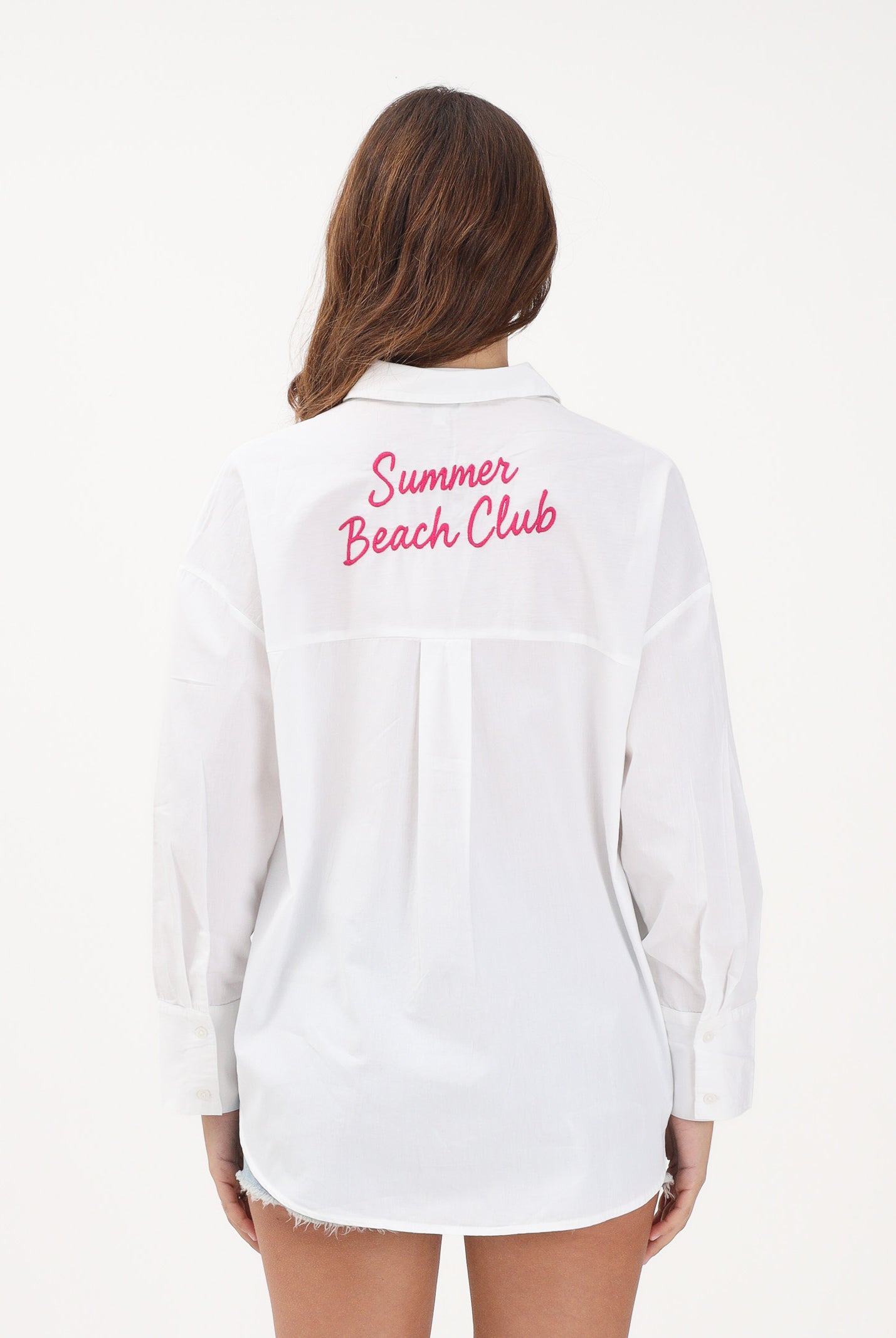 ONLY Camicia a manica lunga bianca da donna con ricamo sul retro 15375491 BRWIPI ONLY