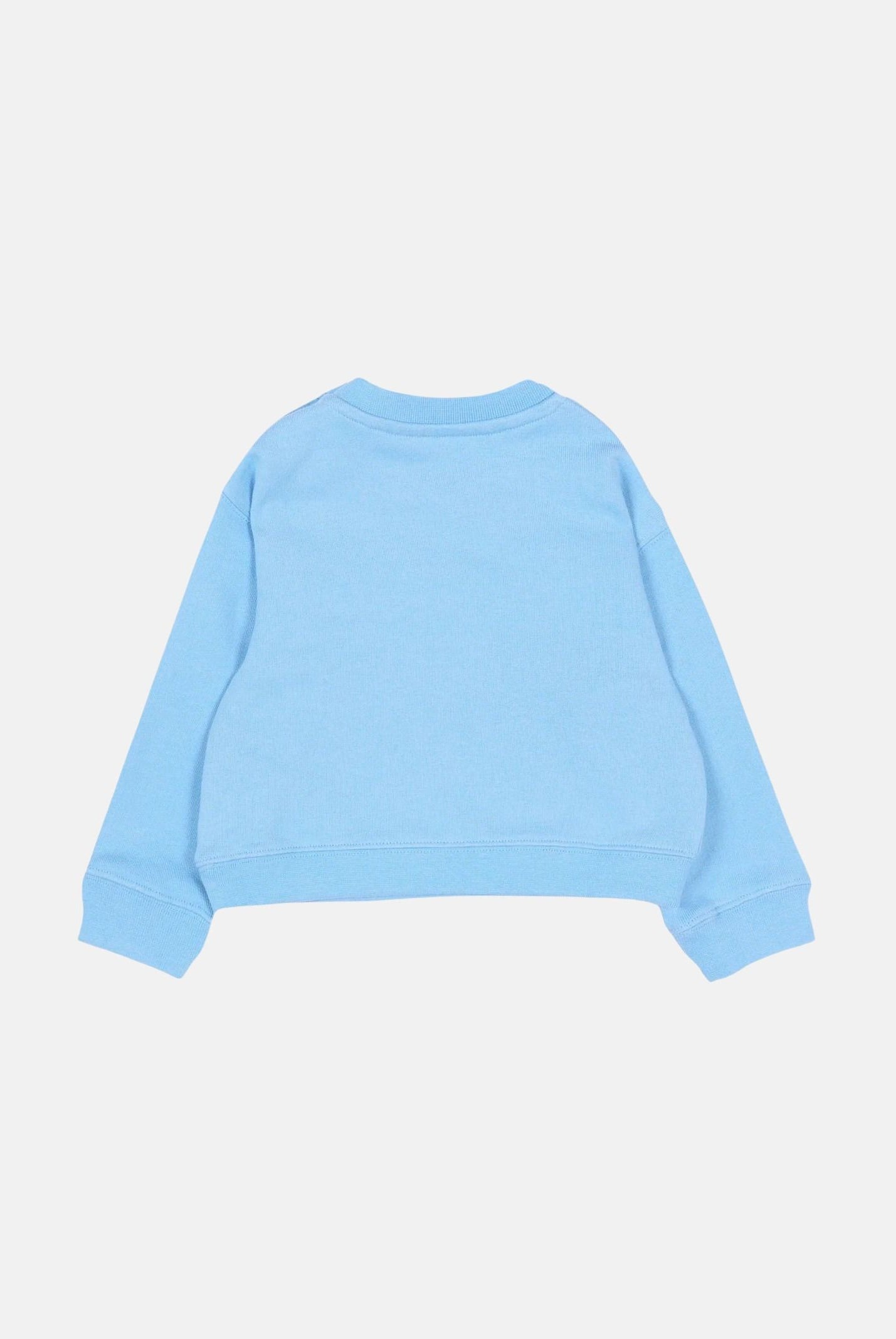 PALM ANGELS Felpa girocollo azzurra da neonato con logo PBXC001S26FLE002 050 PALM ANGELS