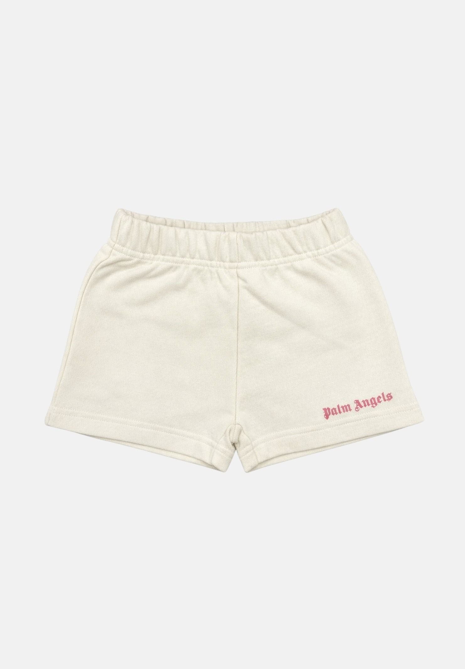 PALM ANGELS Shorts panna da neonato con logo PG6X002S26FLE001 002 PALM ANGELS