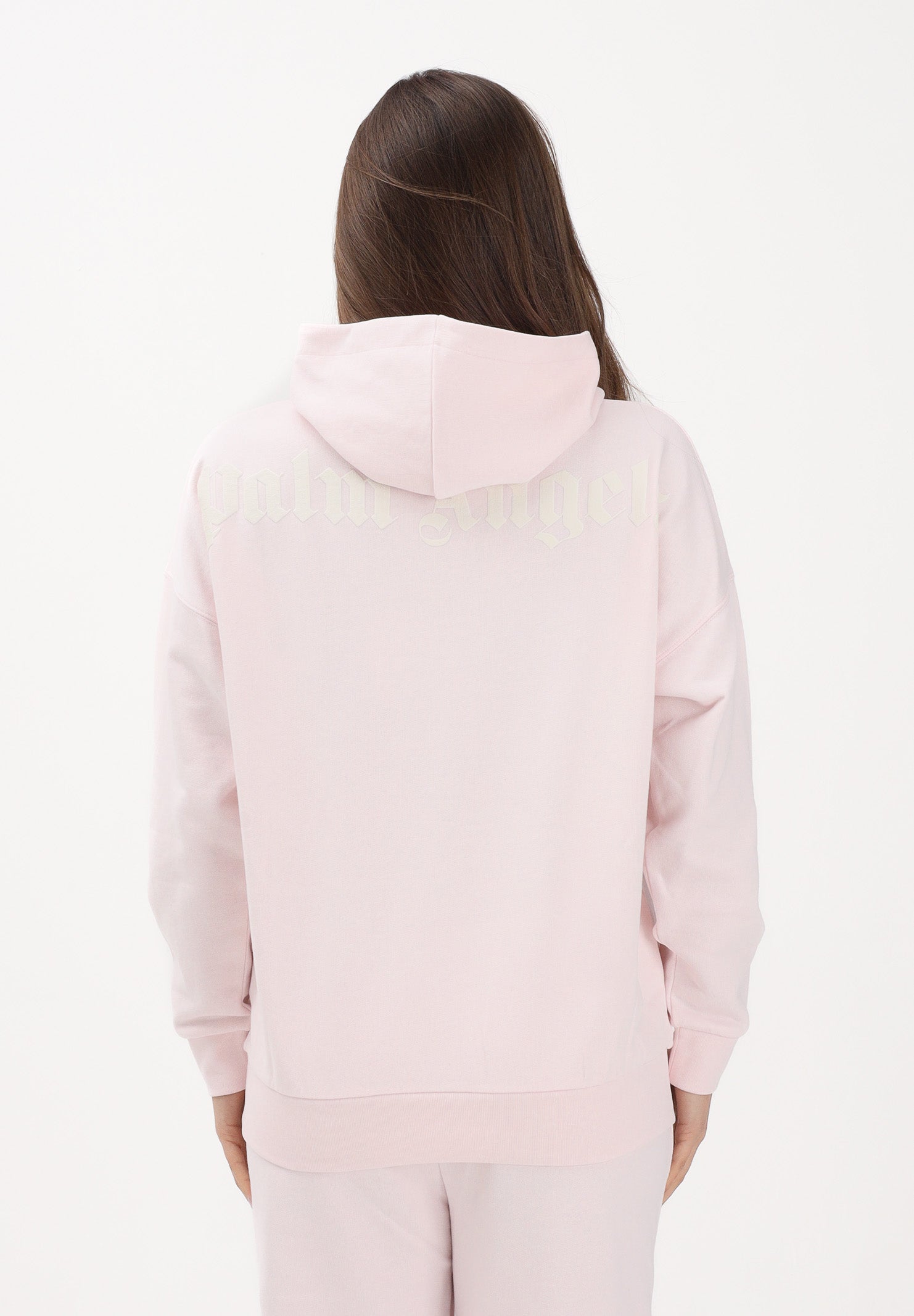 PALM ANGELS Felpa con cappuccio rosa per donna, ragazze e bambine rifinita da logo PGBB014S26FLE001 042 PALM ANGELS